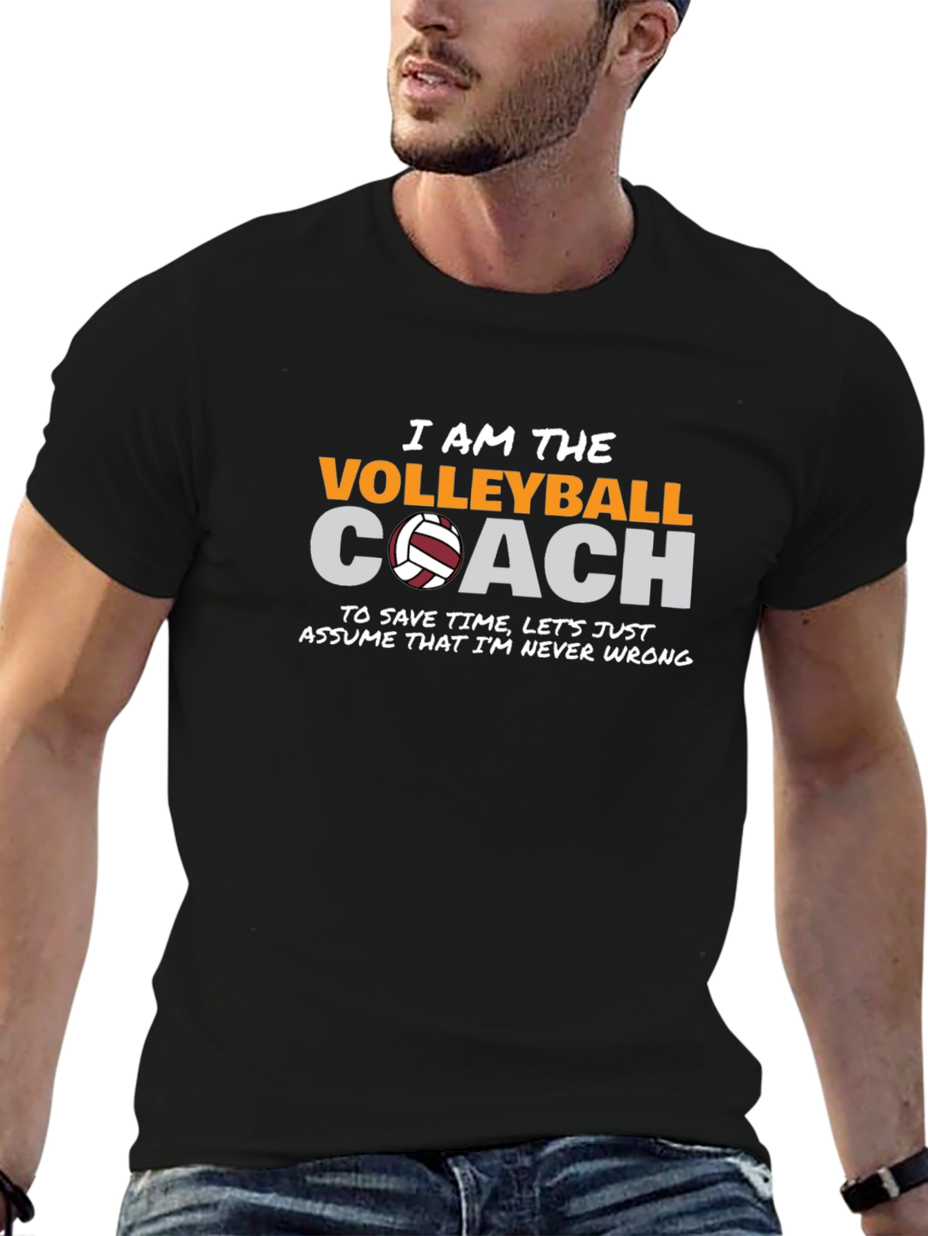 Volleyball Coach Graphic T-Shirt