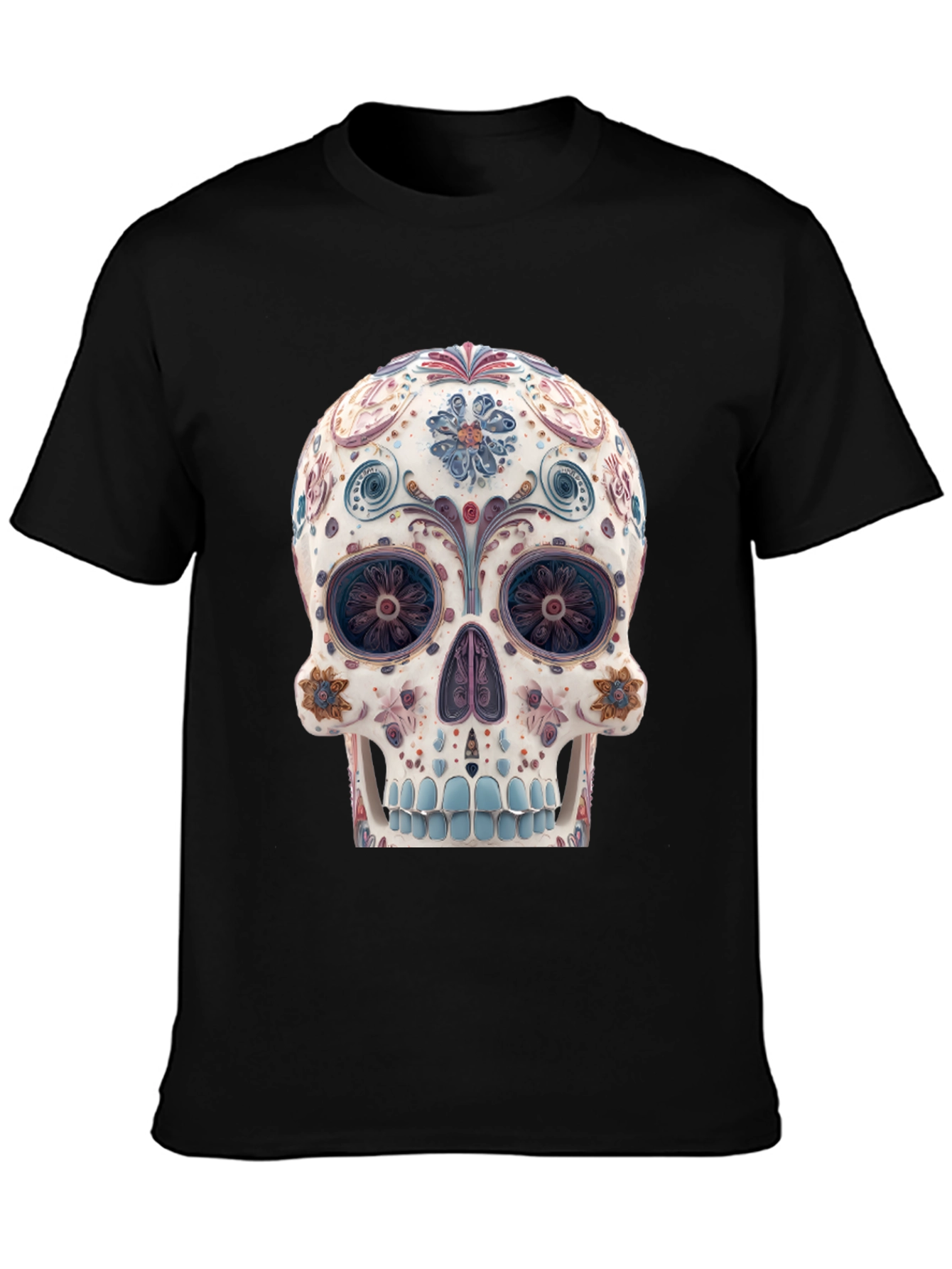 Floral Sugar Skull Graphic Tee