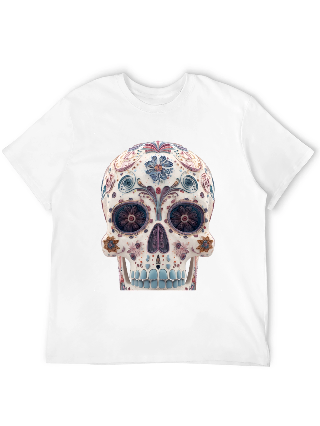 Floral Sugar Skull Graphic Tee
