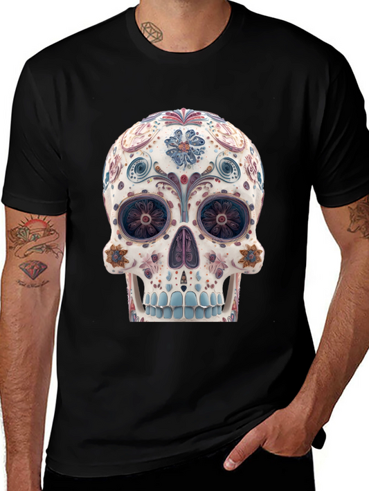 Floral Sugar Skull Graphic Tee