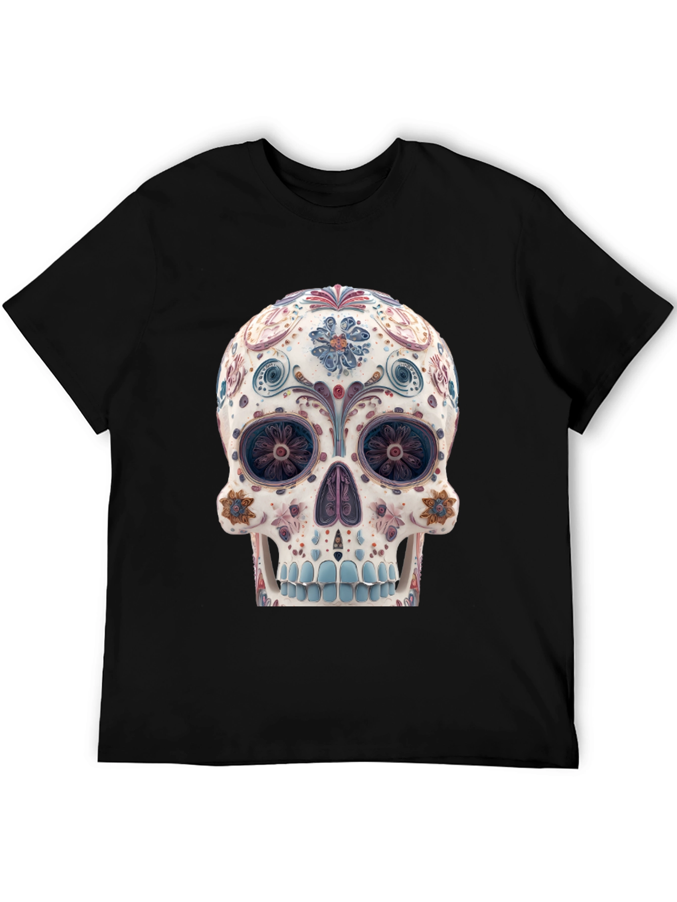 Floral Sugar Skull Graphic Tee