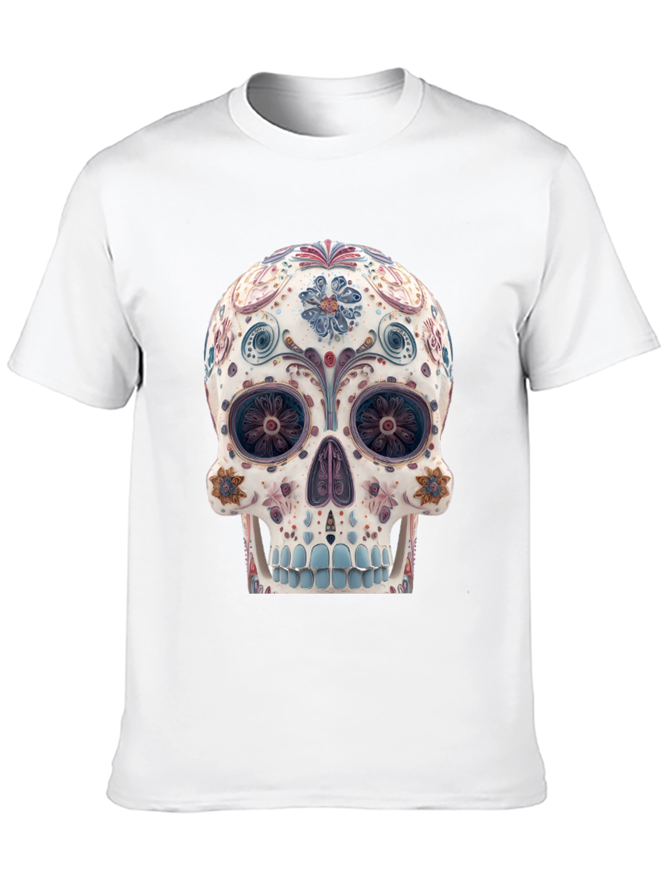 Floral Sugar Skull Graphic Tee