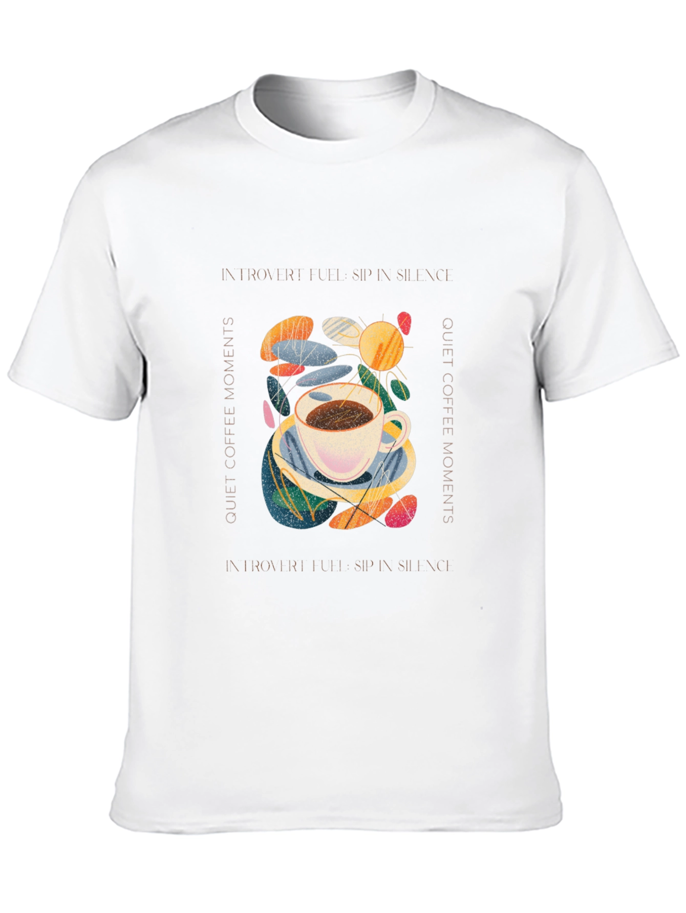 Introvert Coffee Moments Graphic Tee - Unisex Black T-Shirt