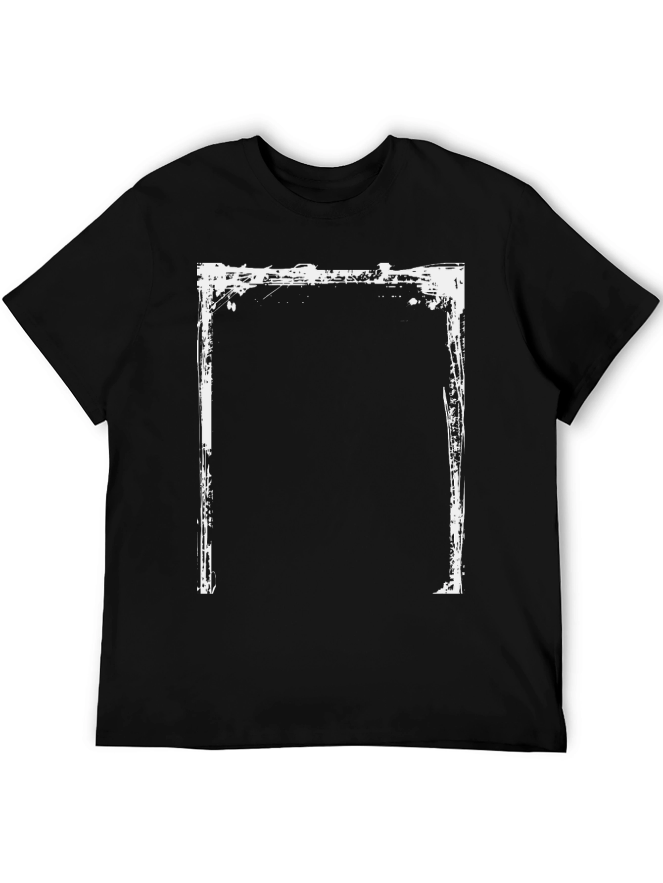 Grunge Frame Graphic Tee - Black Casual Shirt
