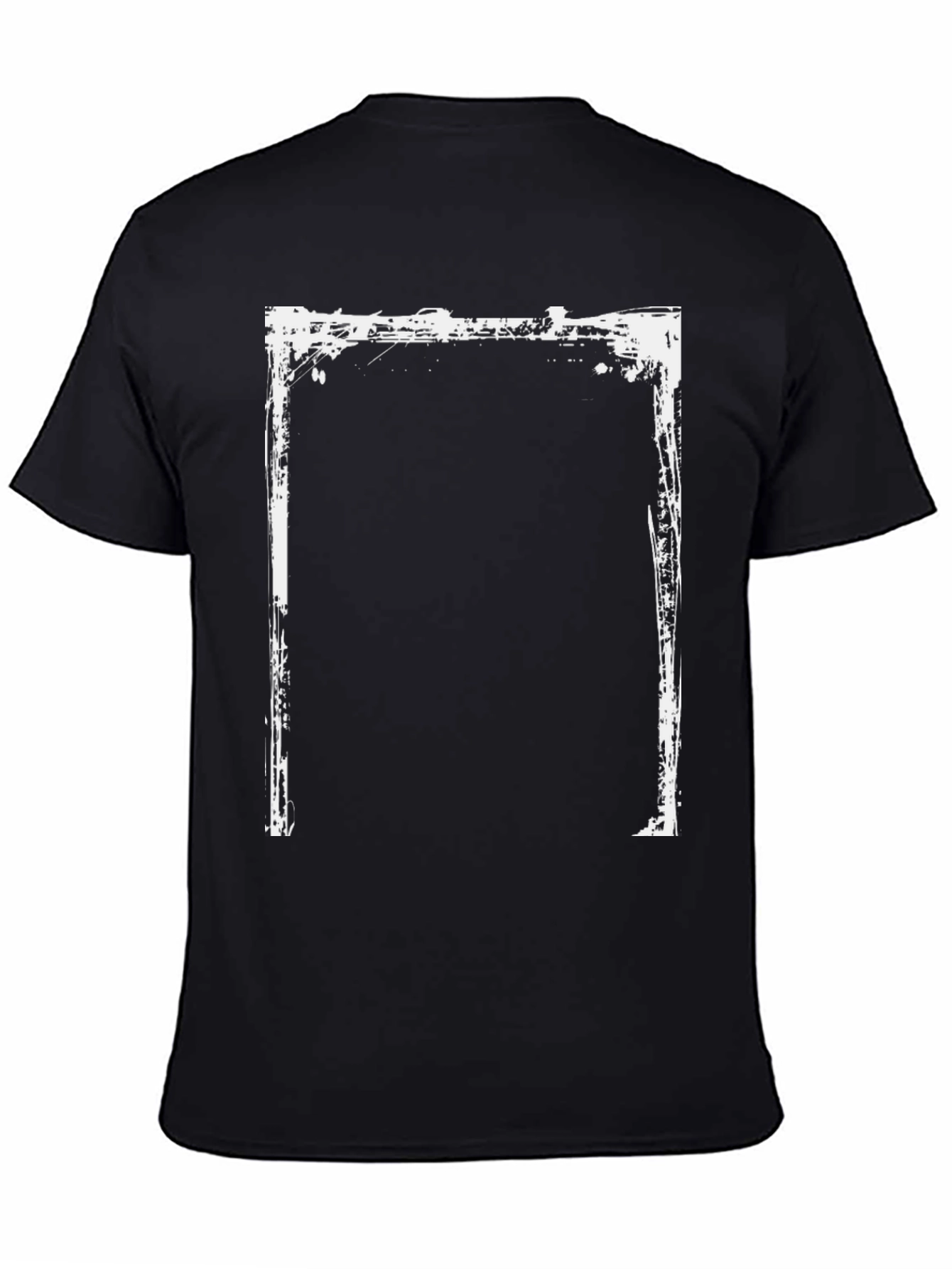 Grunge Frame Graphic Tee - Black Casual Shirt