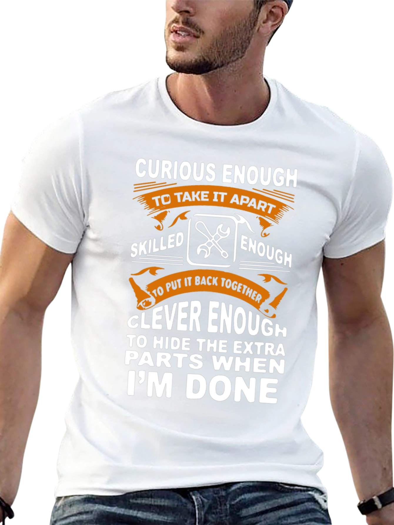 Curious Enough Funny Mechanic T-Shirt