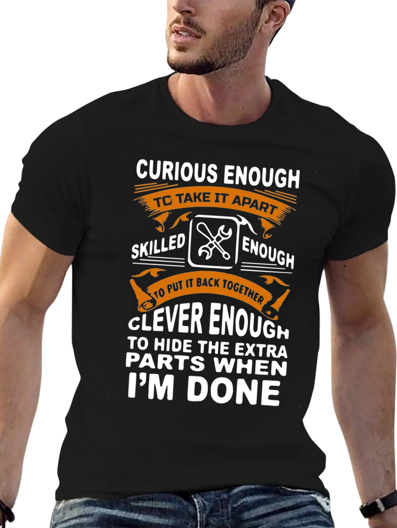 Curious Enough Funny Mechanic T-Shirt