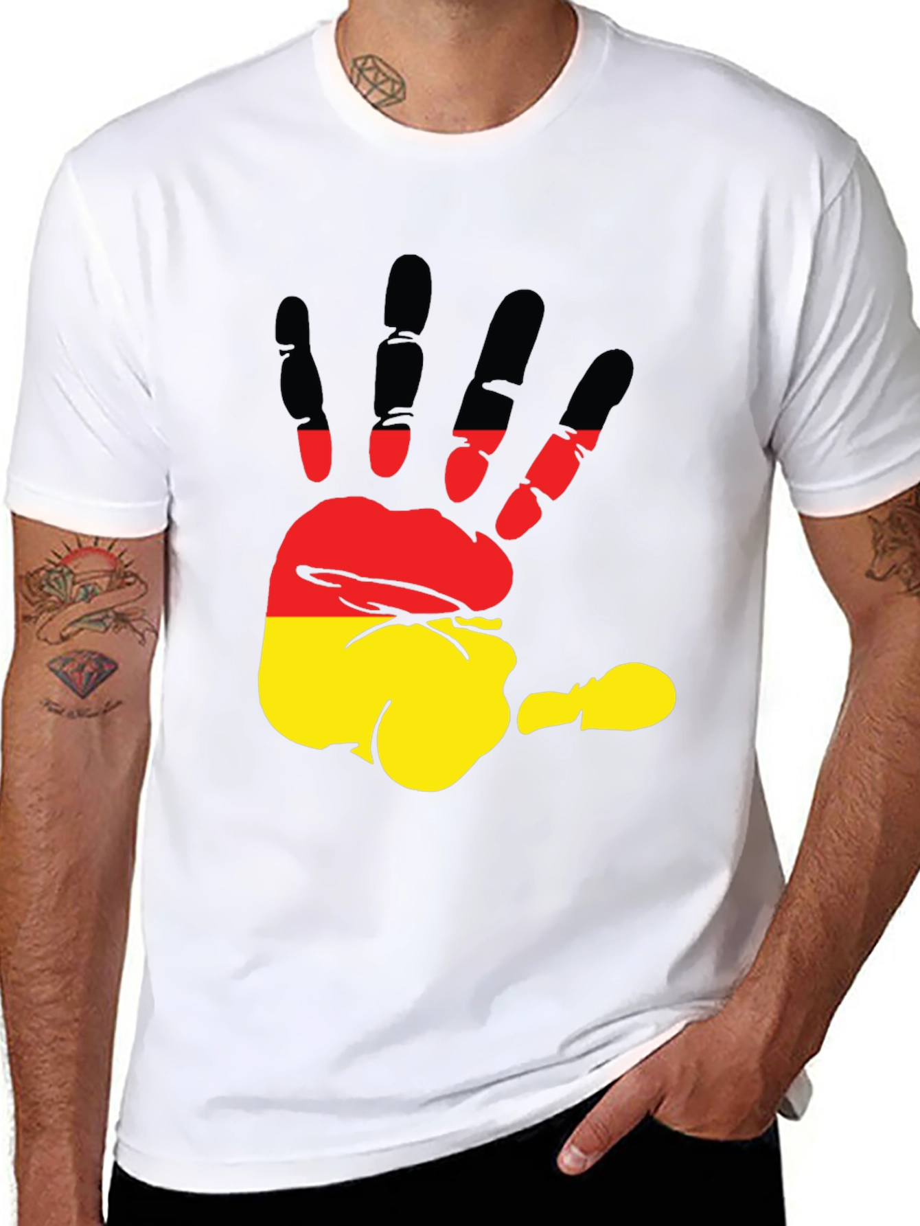 German Flag Handprint T-Shirt | Deutschland Pride Tee