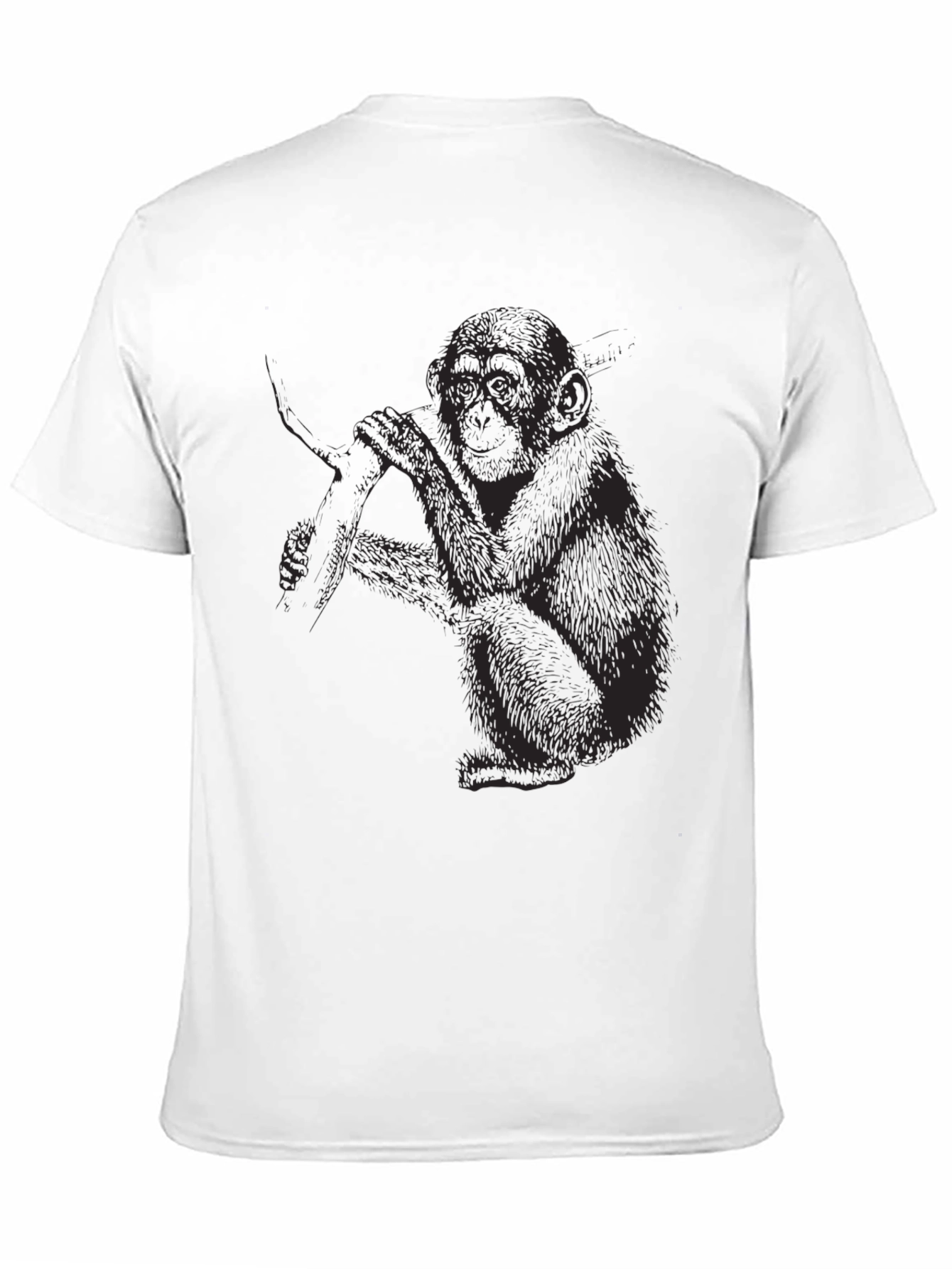 Monkey Graphic Print Black T-Shirt