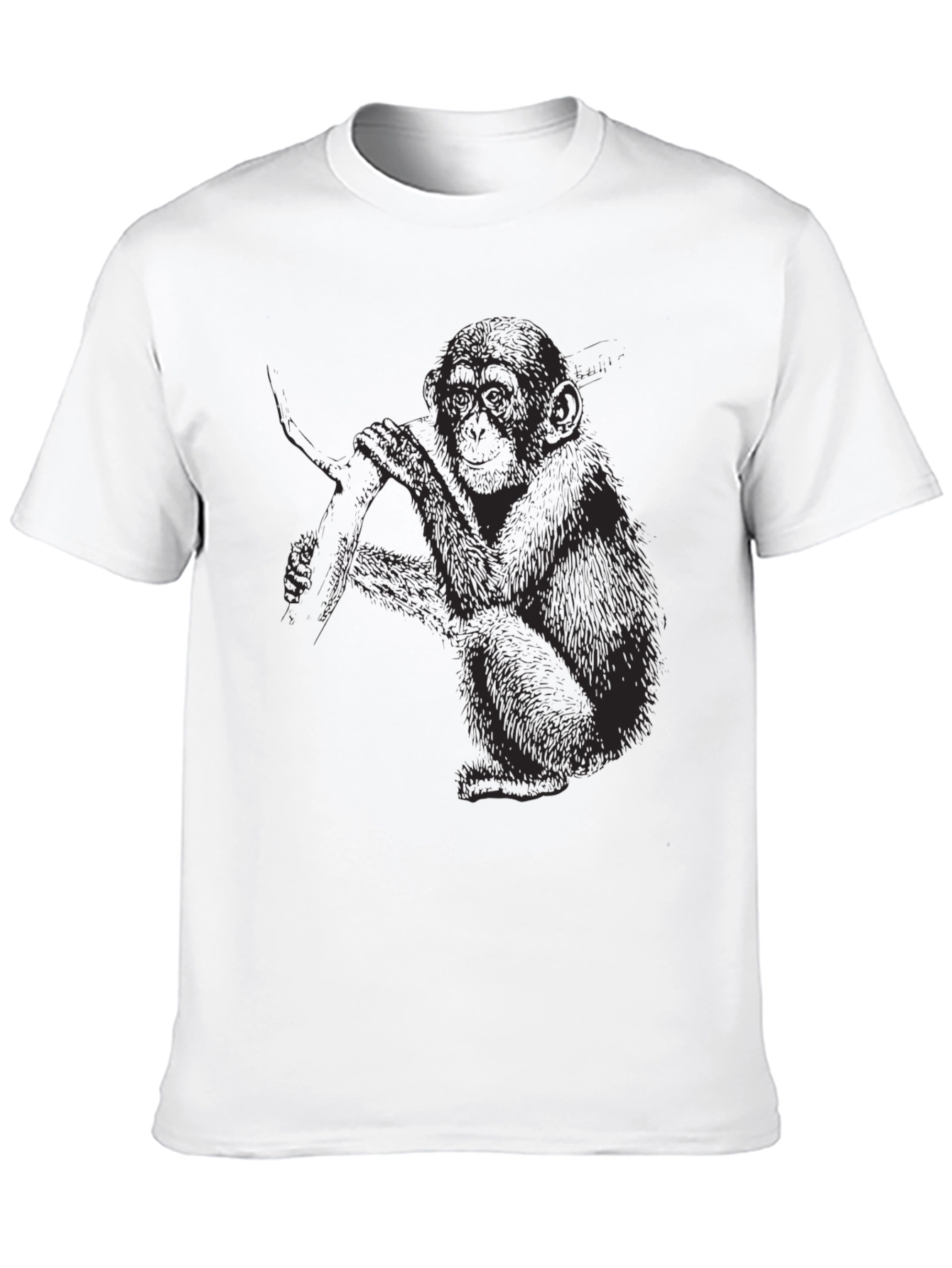 Monkey Graphic Print Black T-Shirt