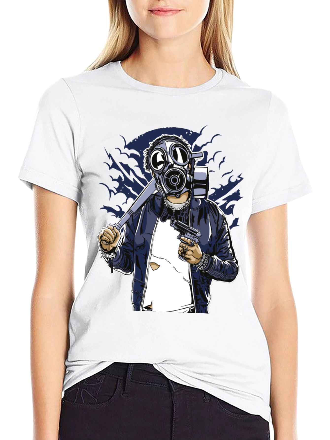 Gas Mask Graphic T-Shirt - Edgy Streetwear Tee