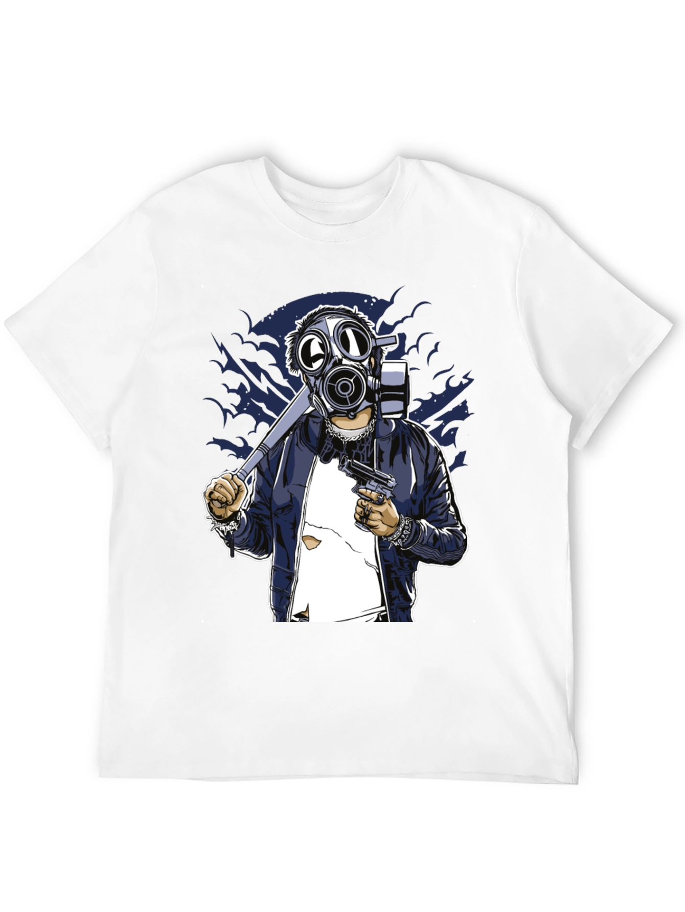 Gas Mask Graphic T-Shirt - Edgy Streetwear Tee