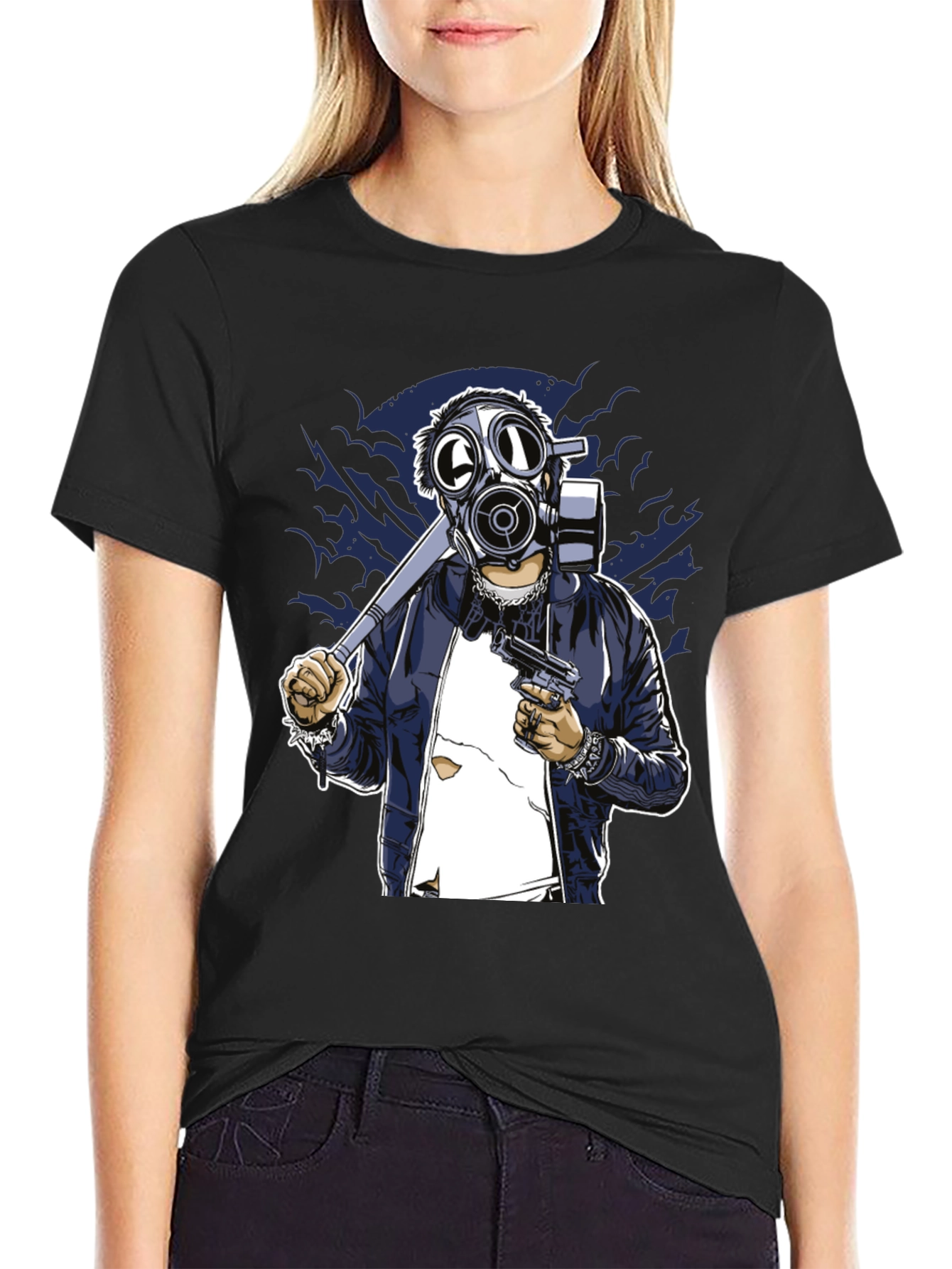 Gas Mask Graphic T-Shirt - Edgy Streetwear Tee