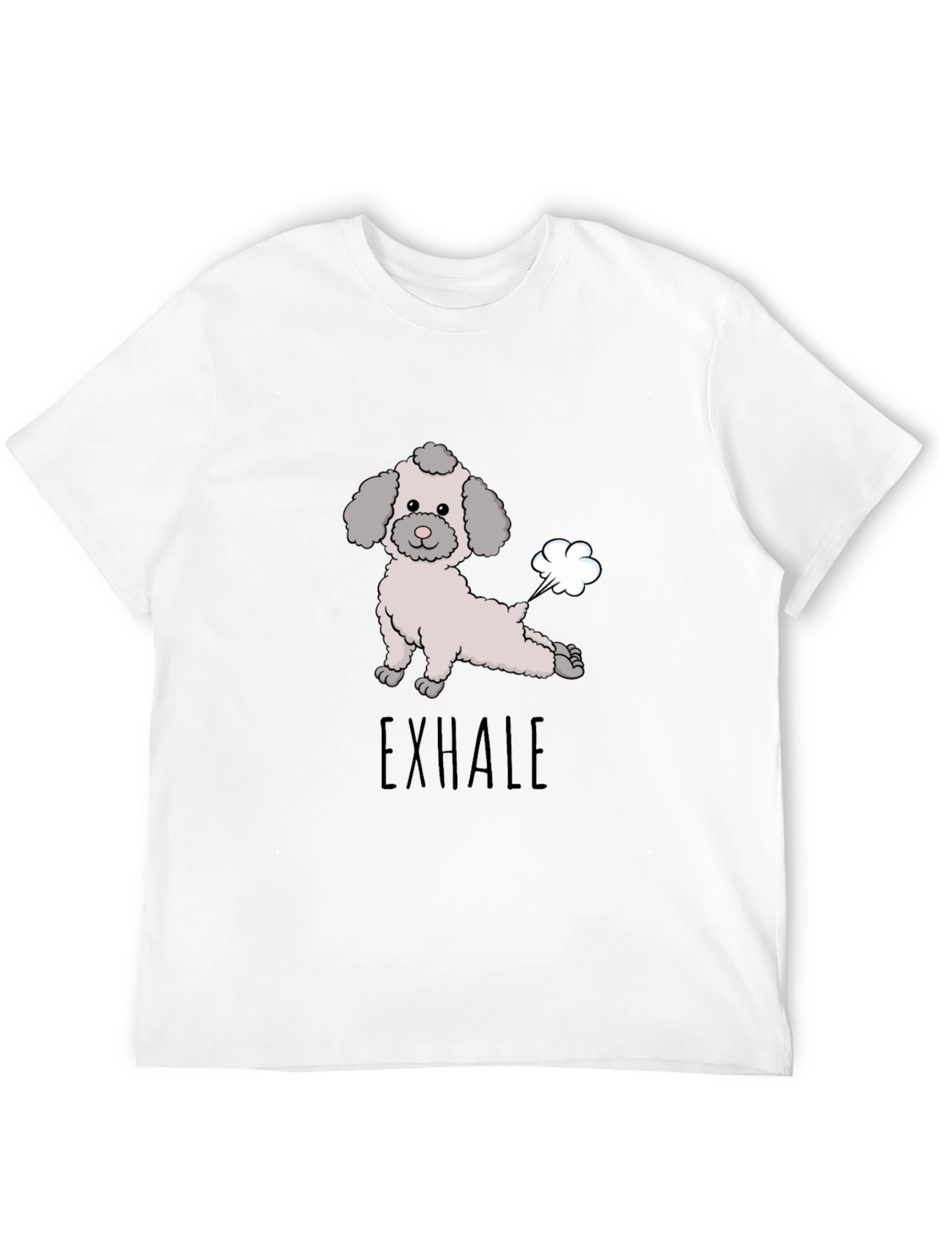 Exhale Dog Yoga Funny Graphic Tee