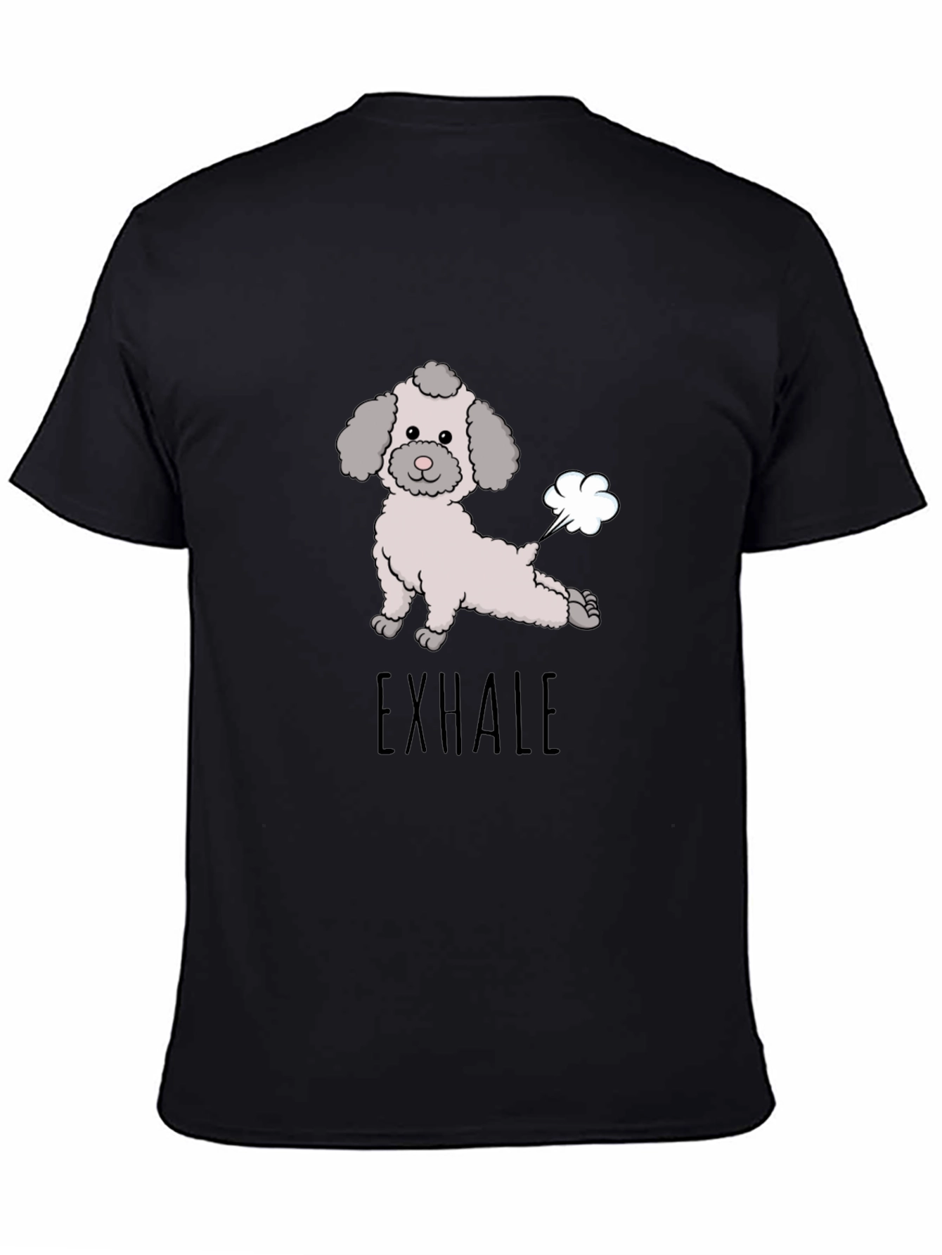 Exhale Dog Yoga Funny Graphic Tee