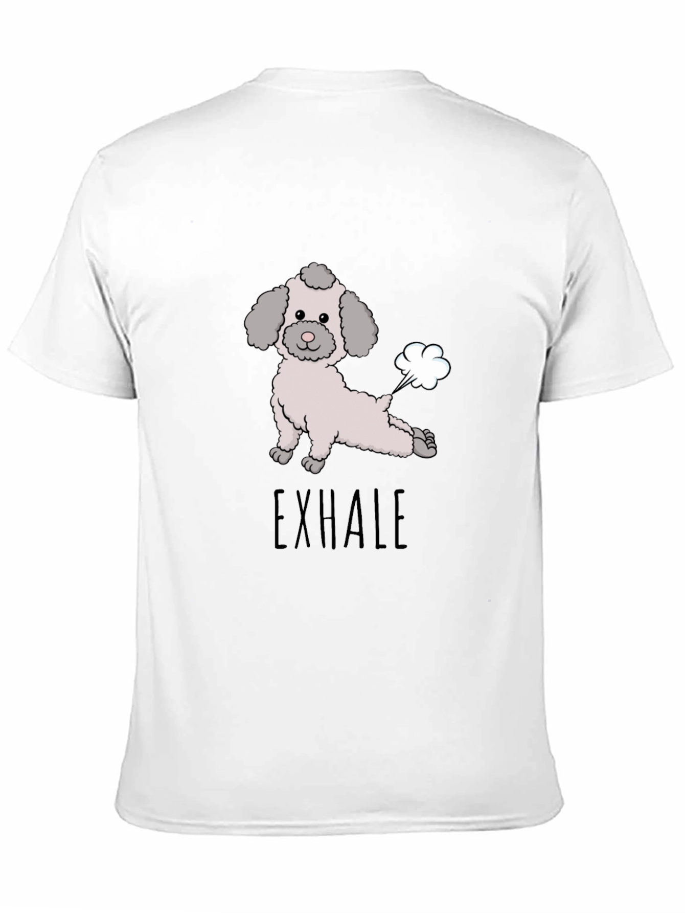 Exhale Dog Yoga Funny Graphic Tee