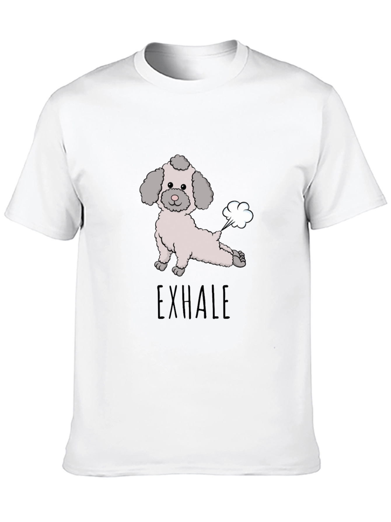 Exhale Dog Yoga Funny Graphic Tee