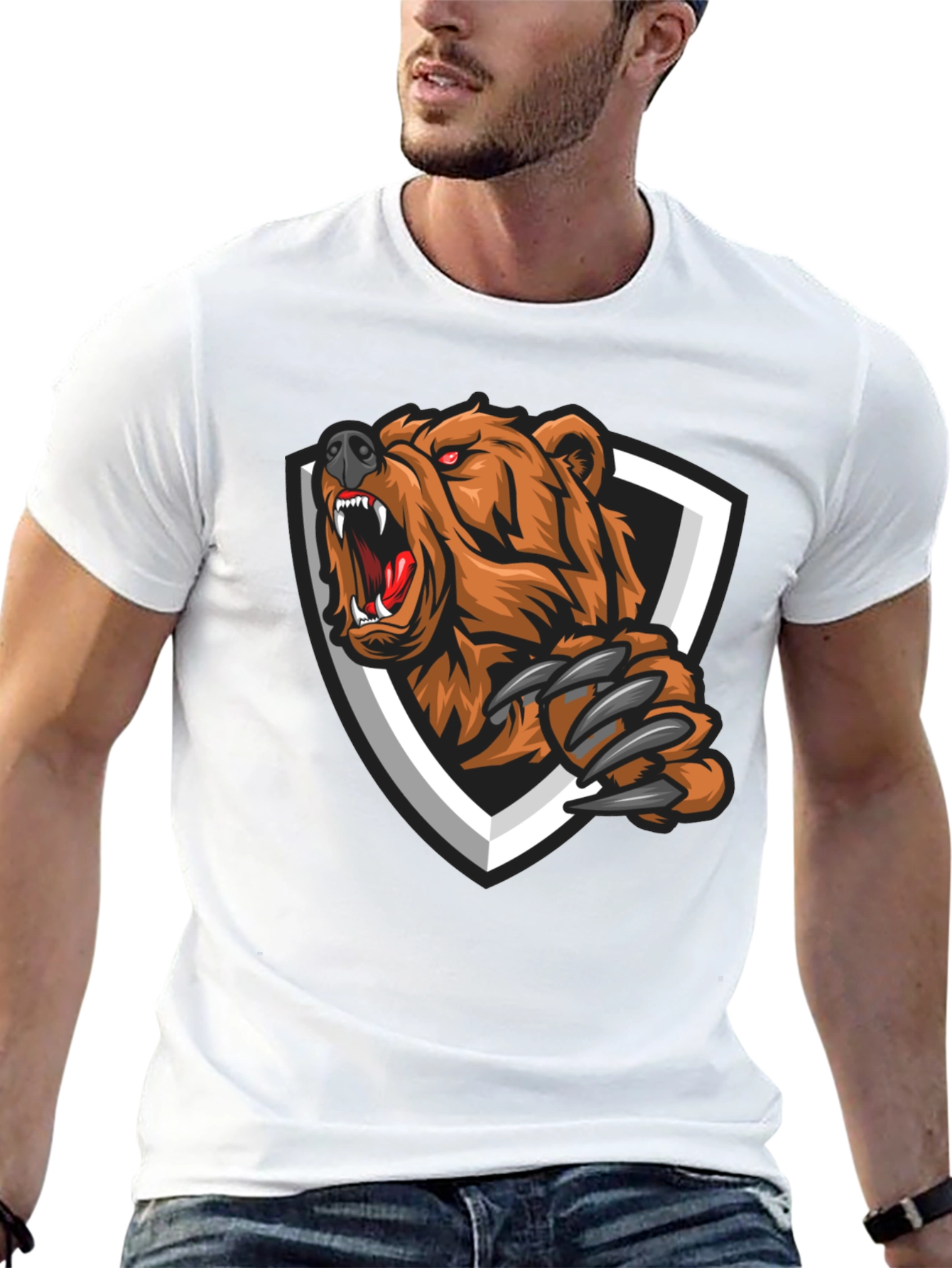 Grizzly Bear Graphic Tee - Fierce Style