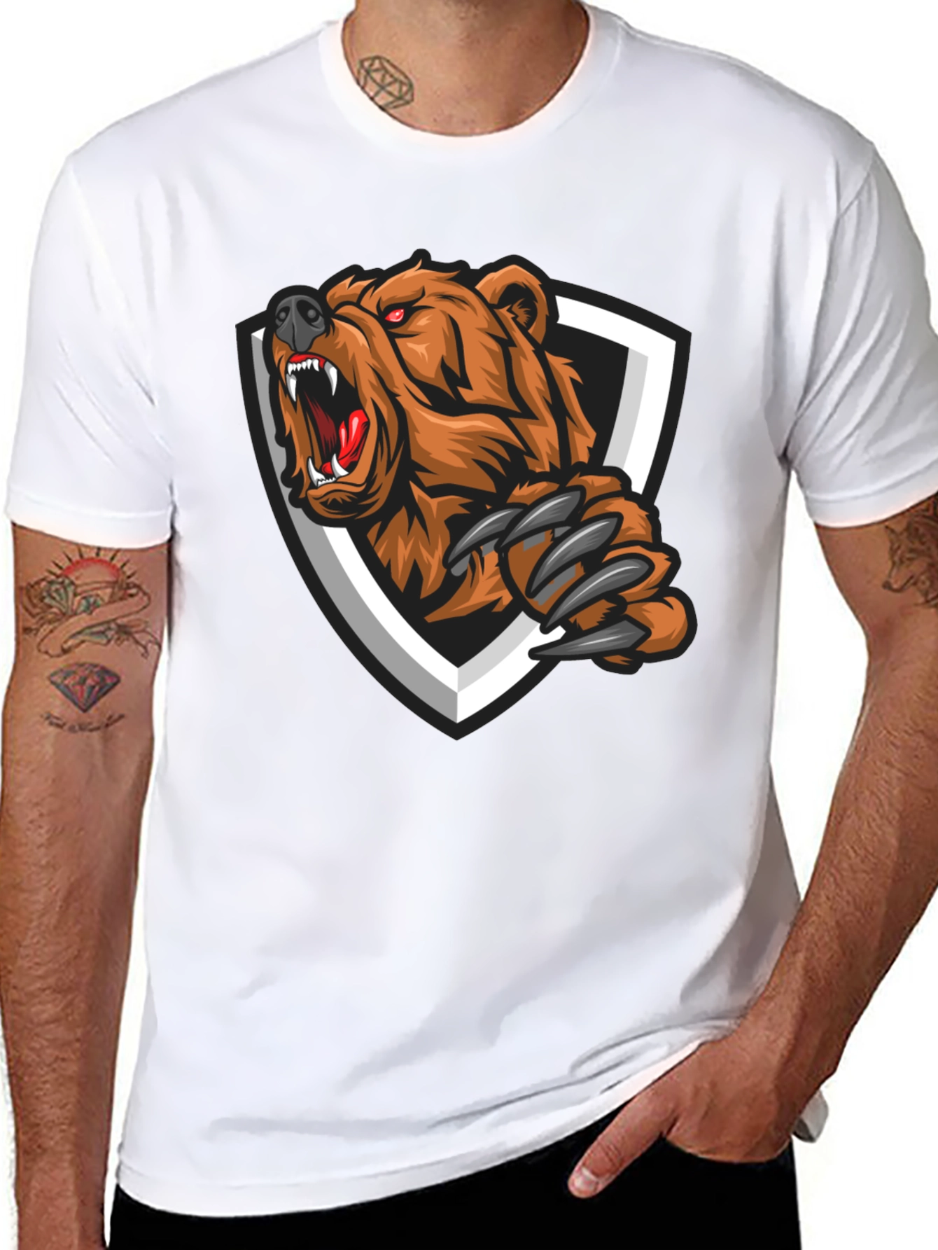 Grizzly Bear Graphic Tee - Fierce Style