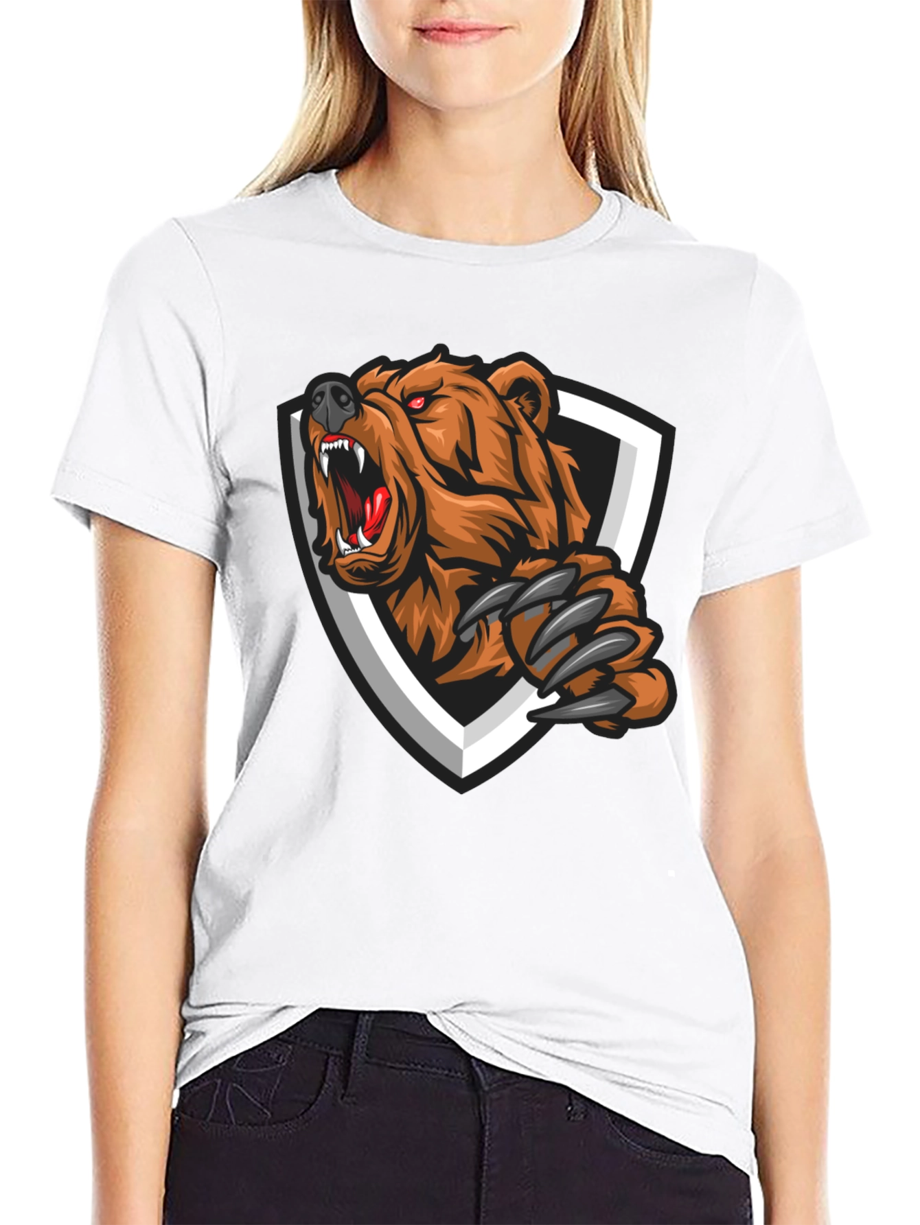 Grizzly Bear Graphic Tee - Fierce Style