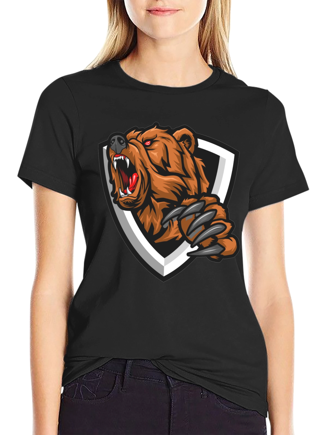 Grizzly Bear Graphic Tee - Fierce Style