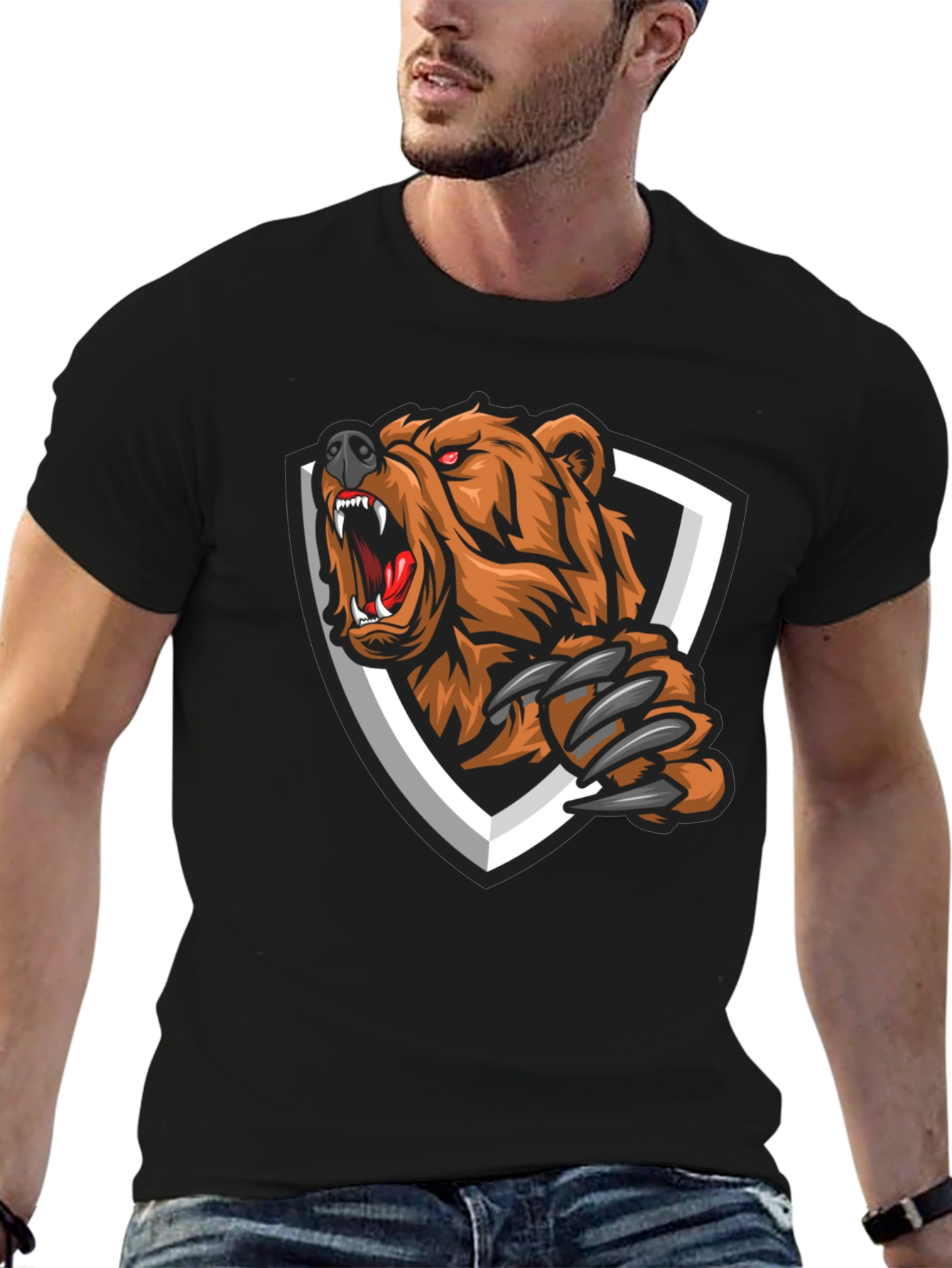 Grizzly Bear Graphic Tee - Fierce Style