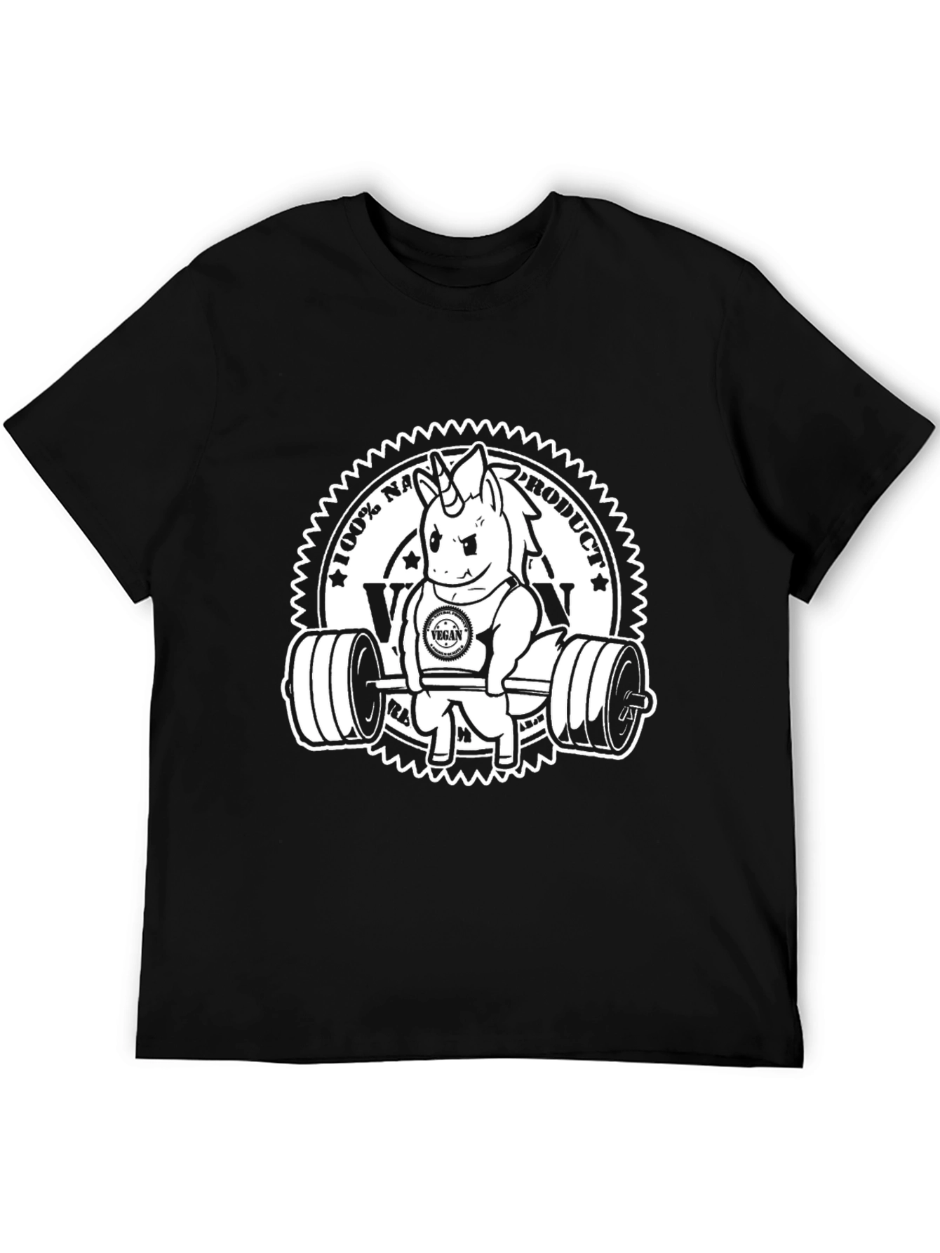 Vegan Unicorn Gym T-Shirt - Black
