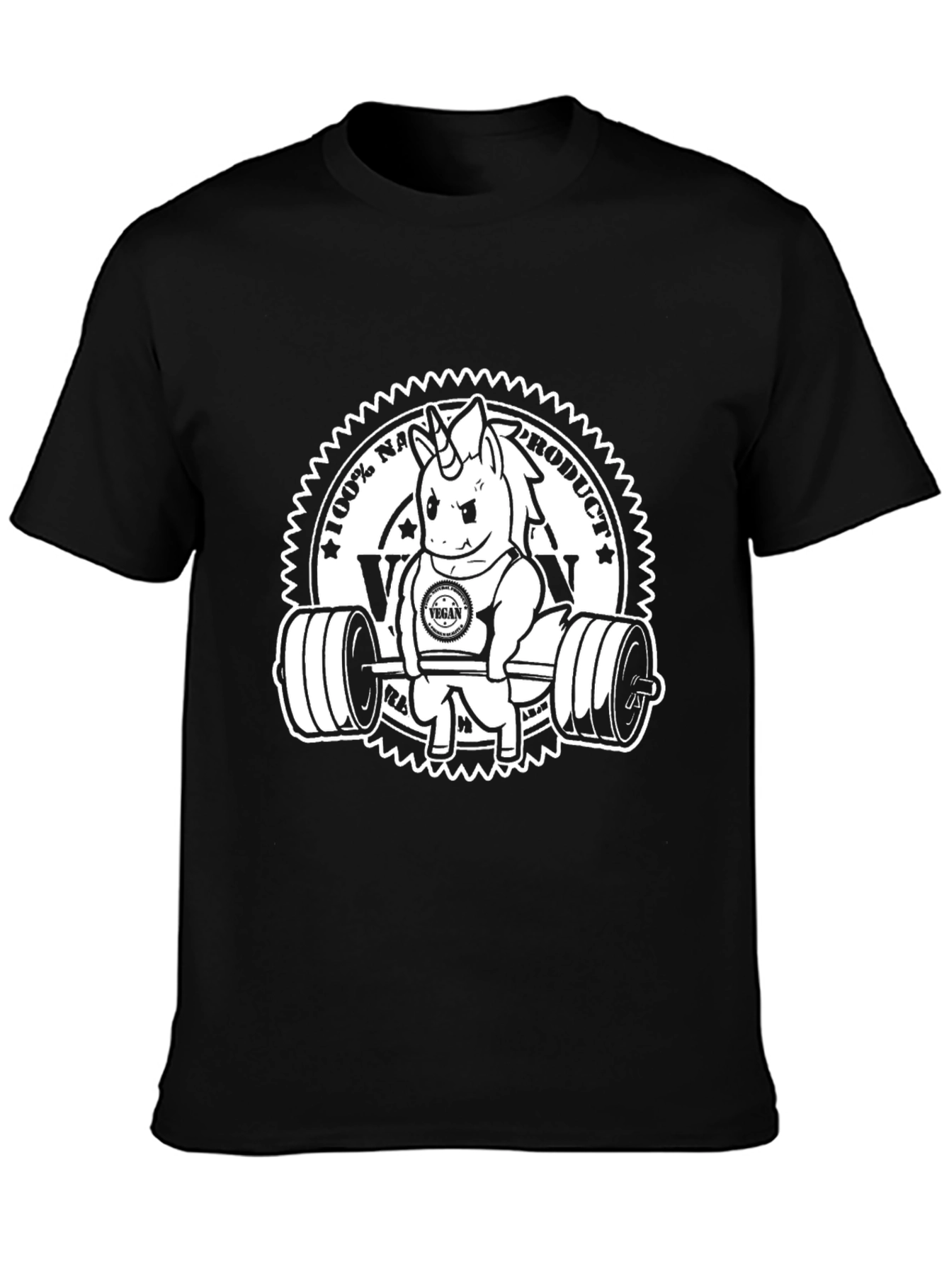 Vegan Unicorn Gym T-Shirt - Black