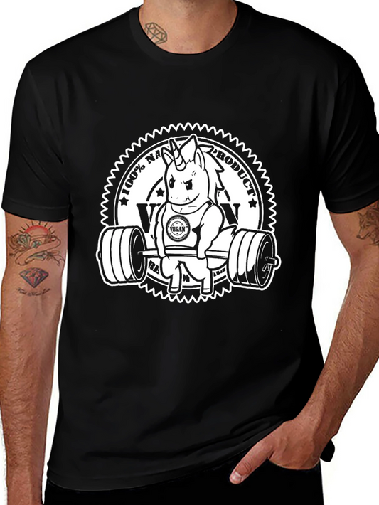 Vegan Unicorn Gym T-Shirt - Black