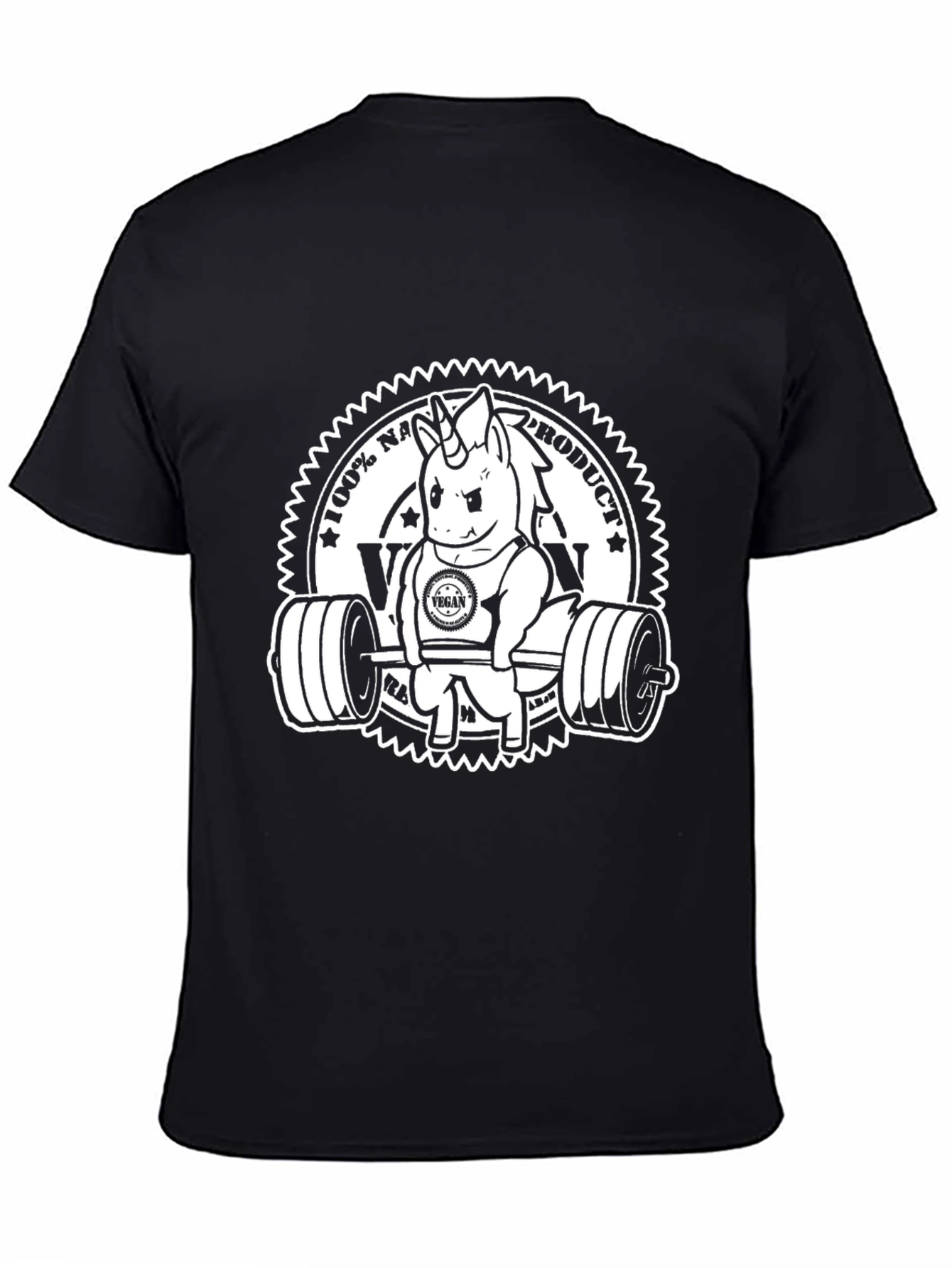 Vegan Unicorn Gym T-Shirt - Black