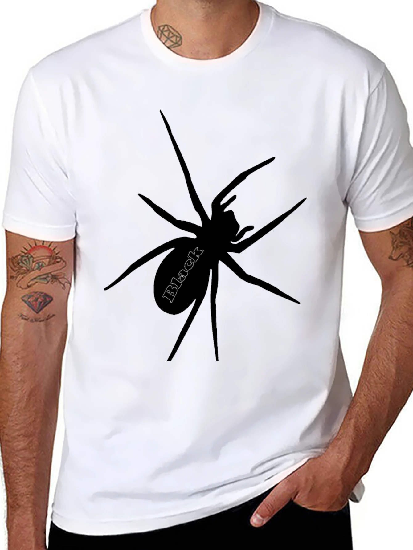 Black Spider Graphic Tee - Mens Comfort Fit