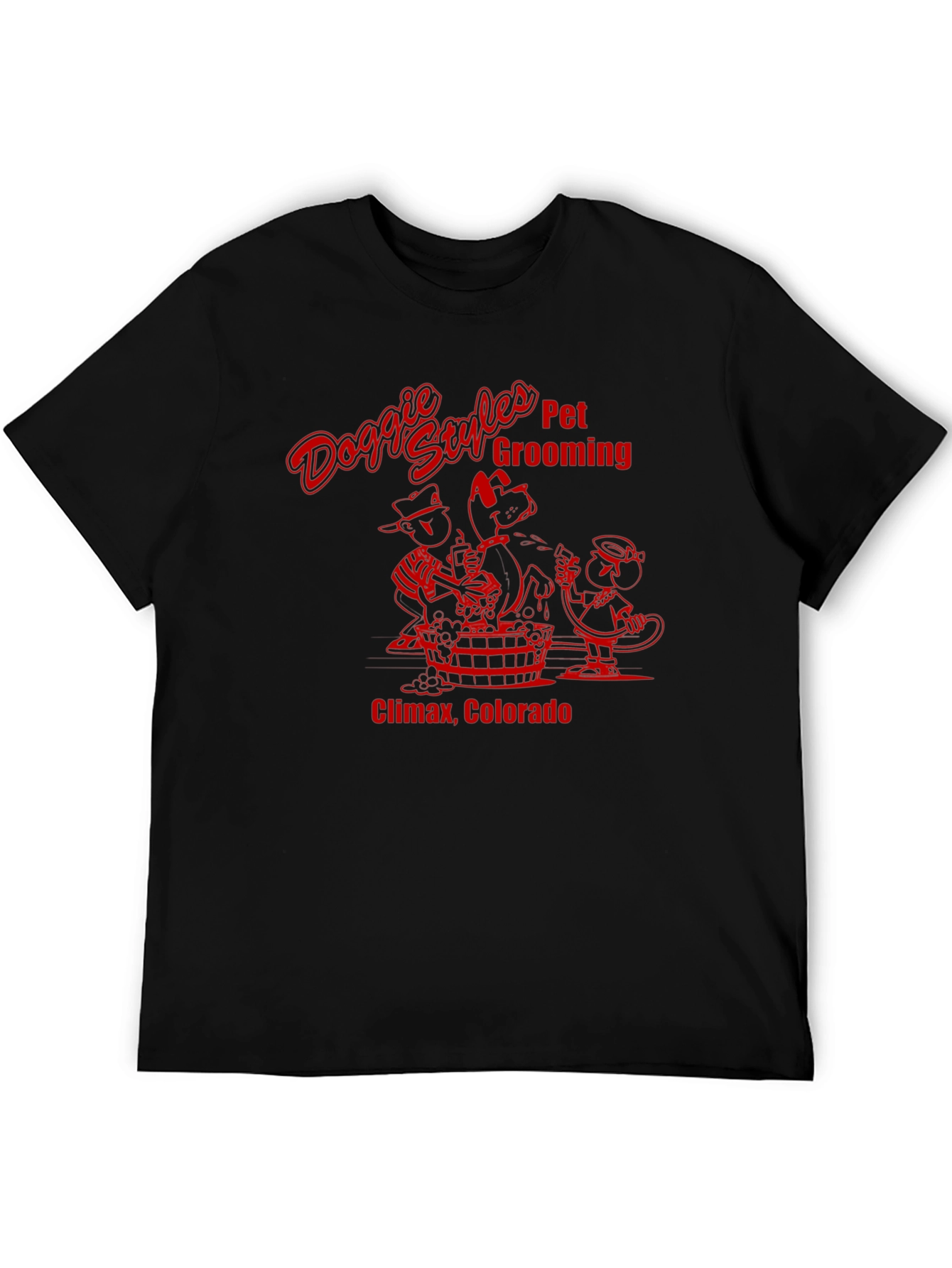 Doggie Styles Pet Grooming Black T-Shirt