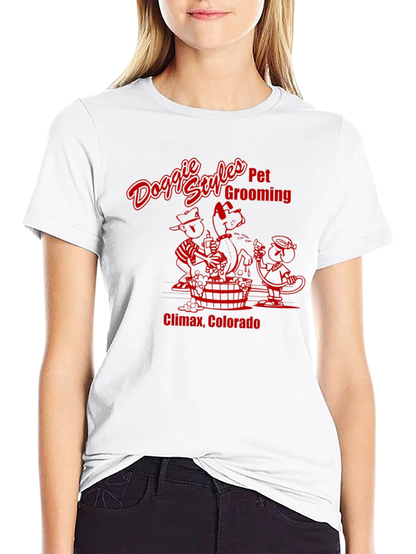 Doggie Styles Pet Grooming Black T-Shirt