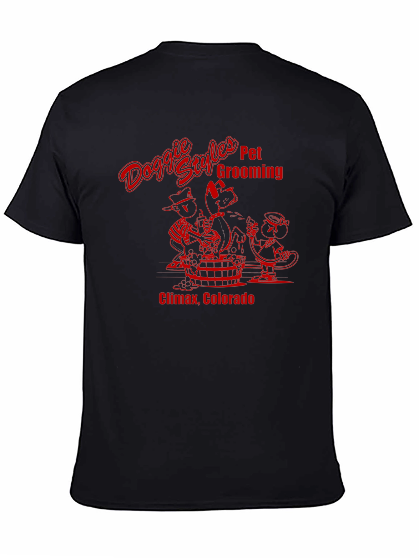 Doggie Styles Pet Grooming Black T-Shirt