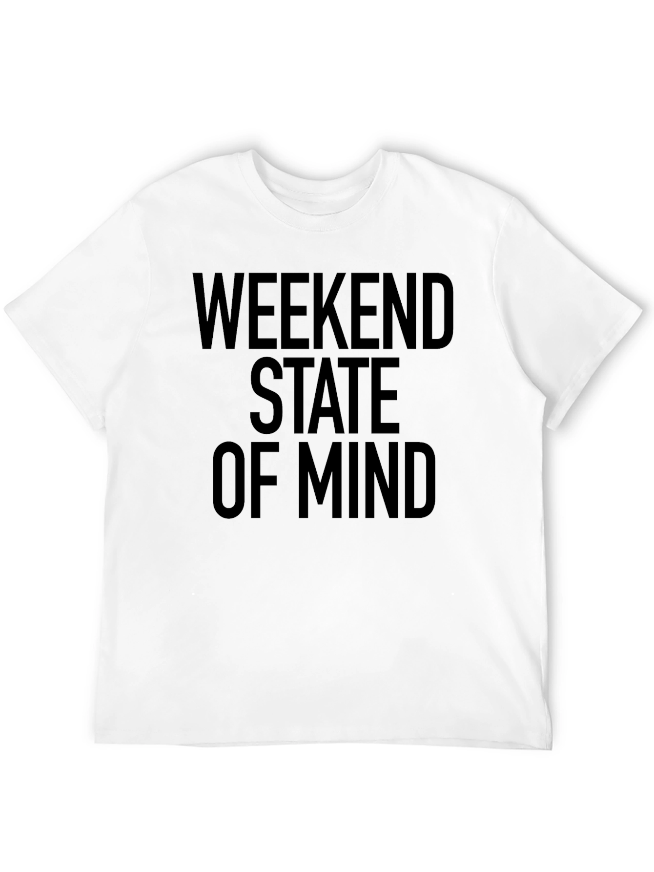 Weekend State of Mind T-Shirt - Black Casual Tee