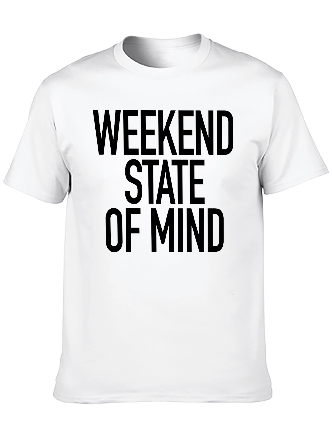 Weekend State of Mind T-Shirt - Black Casual Tee