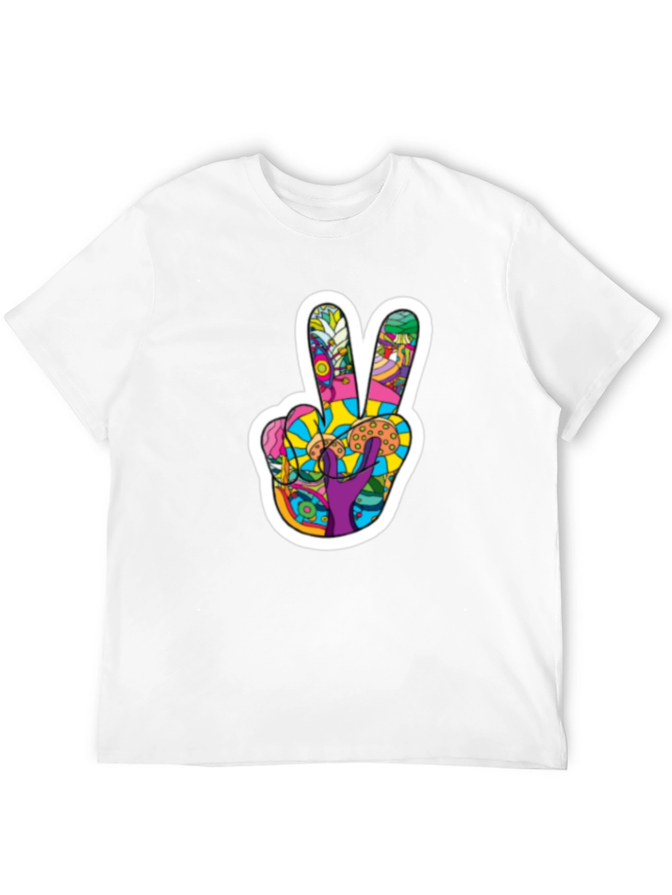 Peace Sign Graphic T-Shirt - Groovy Retro Design
