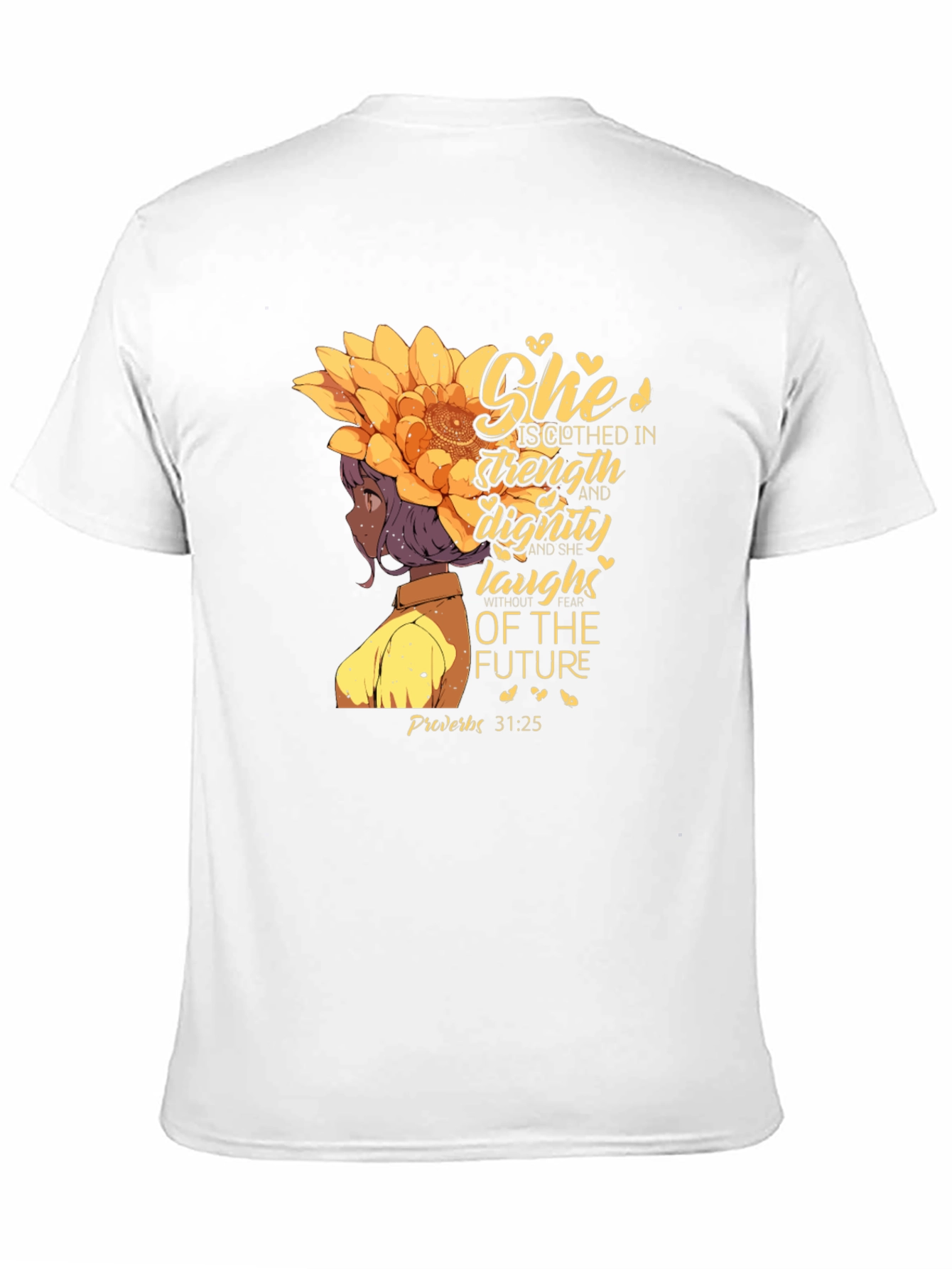 Inspirational Womans T-Shirt - She is Clothed in Strength