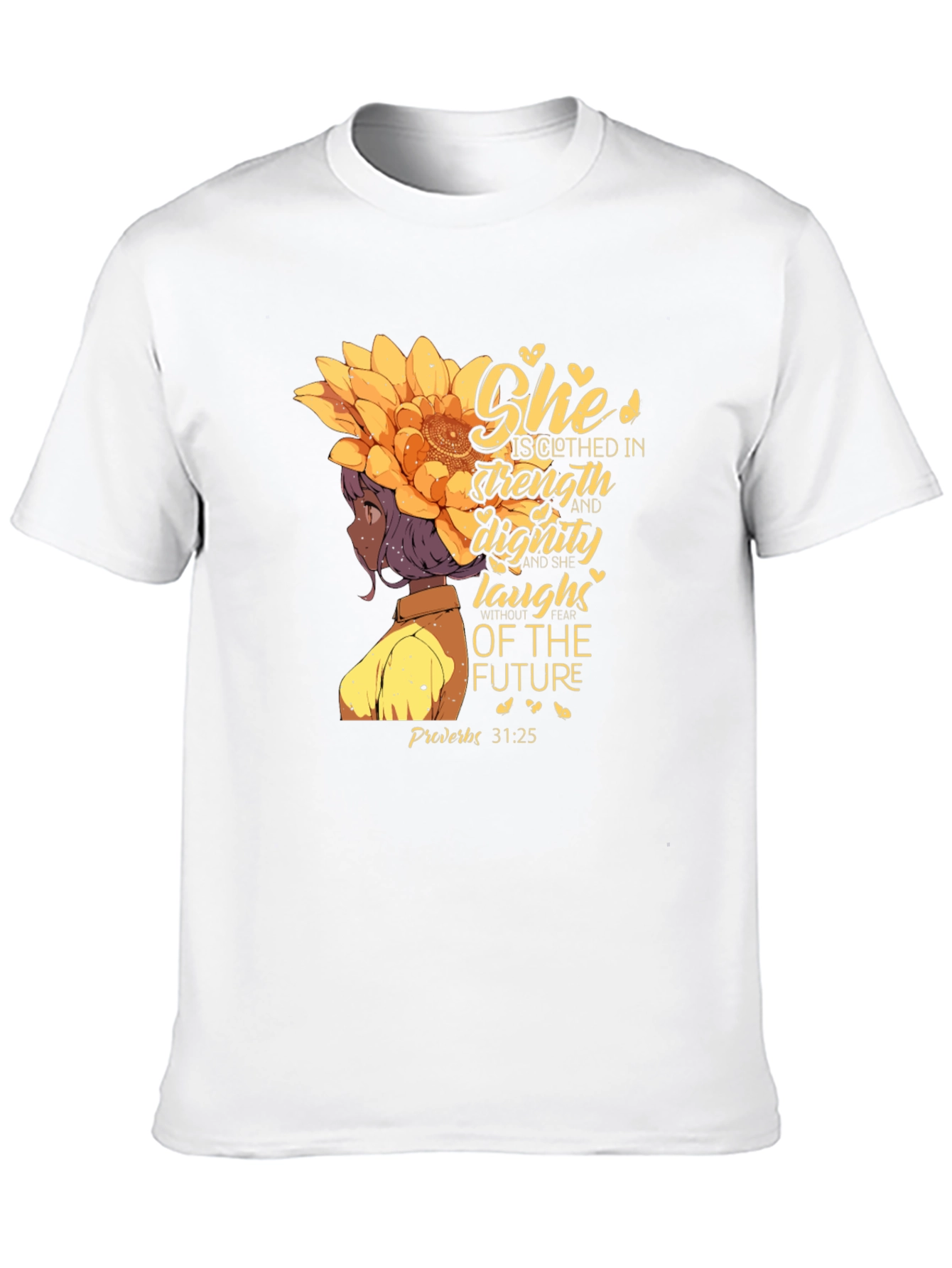 Inspirational Womans T-Shirt - She is Clothed in Strength