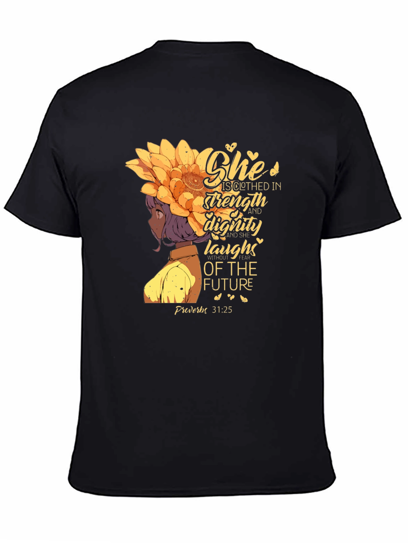 Inspirational Womans T-Shirt - She is Clothed in Strength