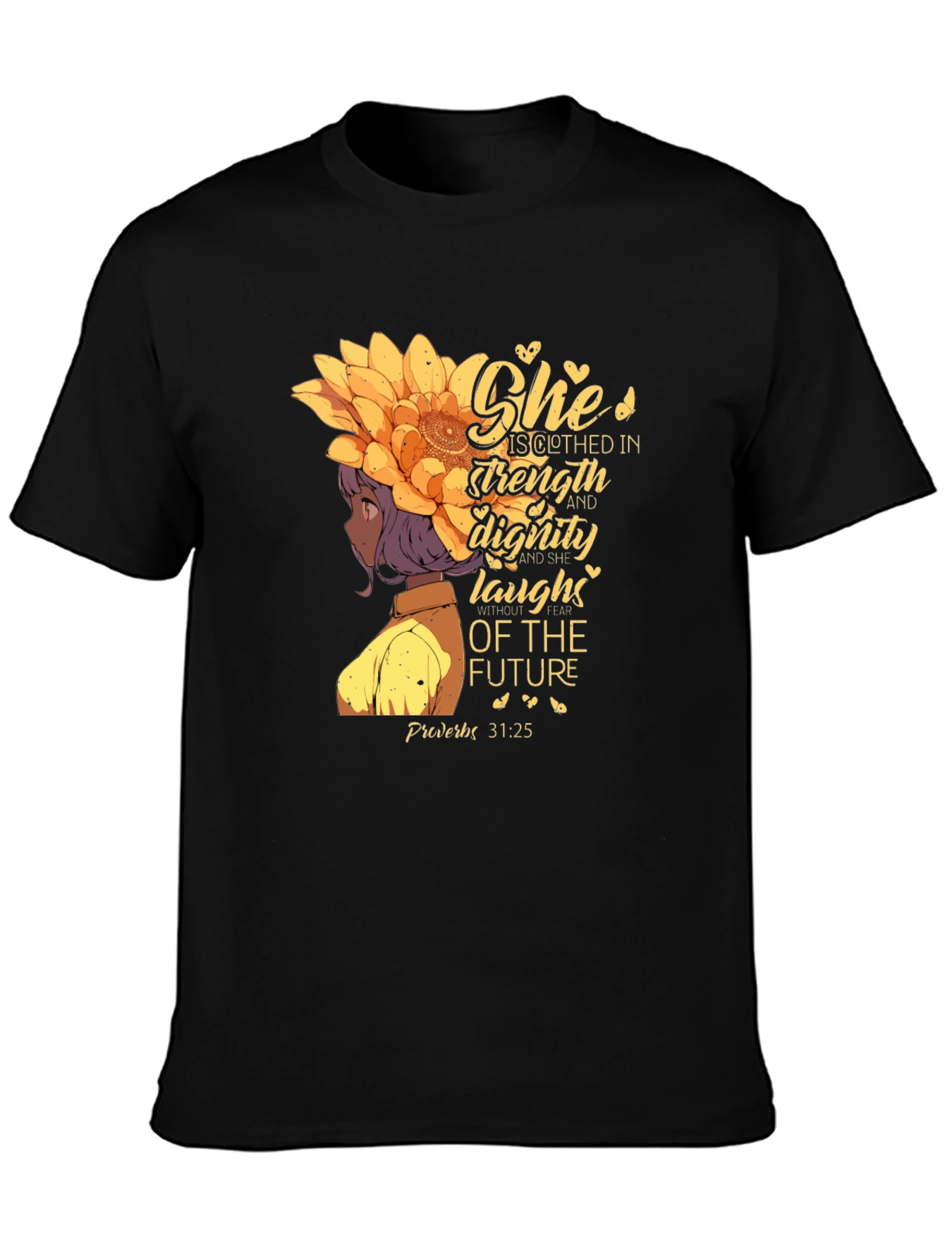 Inspirational Womans T-Shirt - She is Clothed in Strength