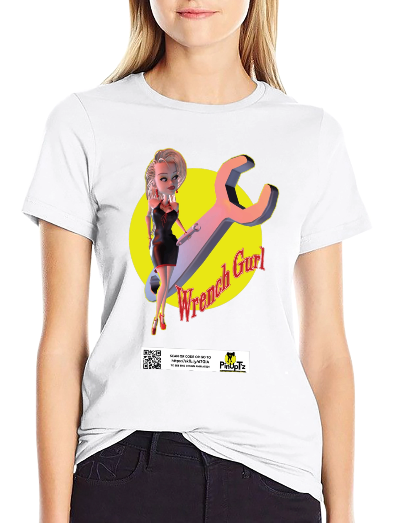 Wrench Gurl T-Shirt - Pinup Mechanic Style