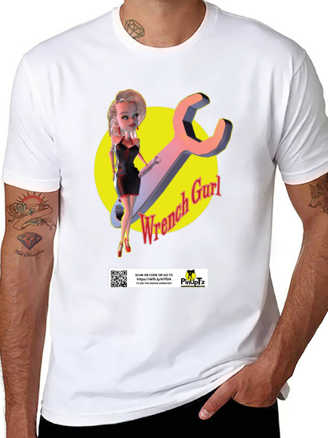 Wrench Gurl T-Shirt - Pinup Mechanic Style