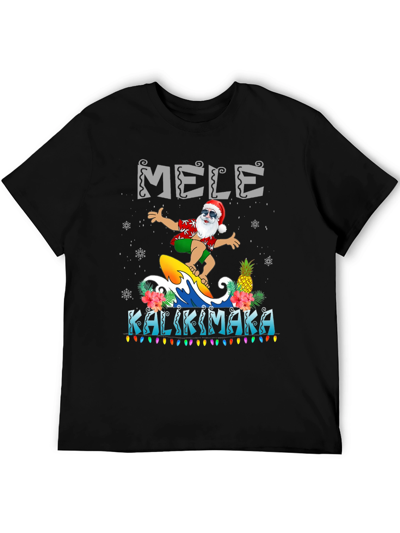 Mele Kalikimaka Surfing Santa T-Shirt