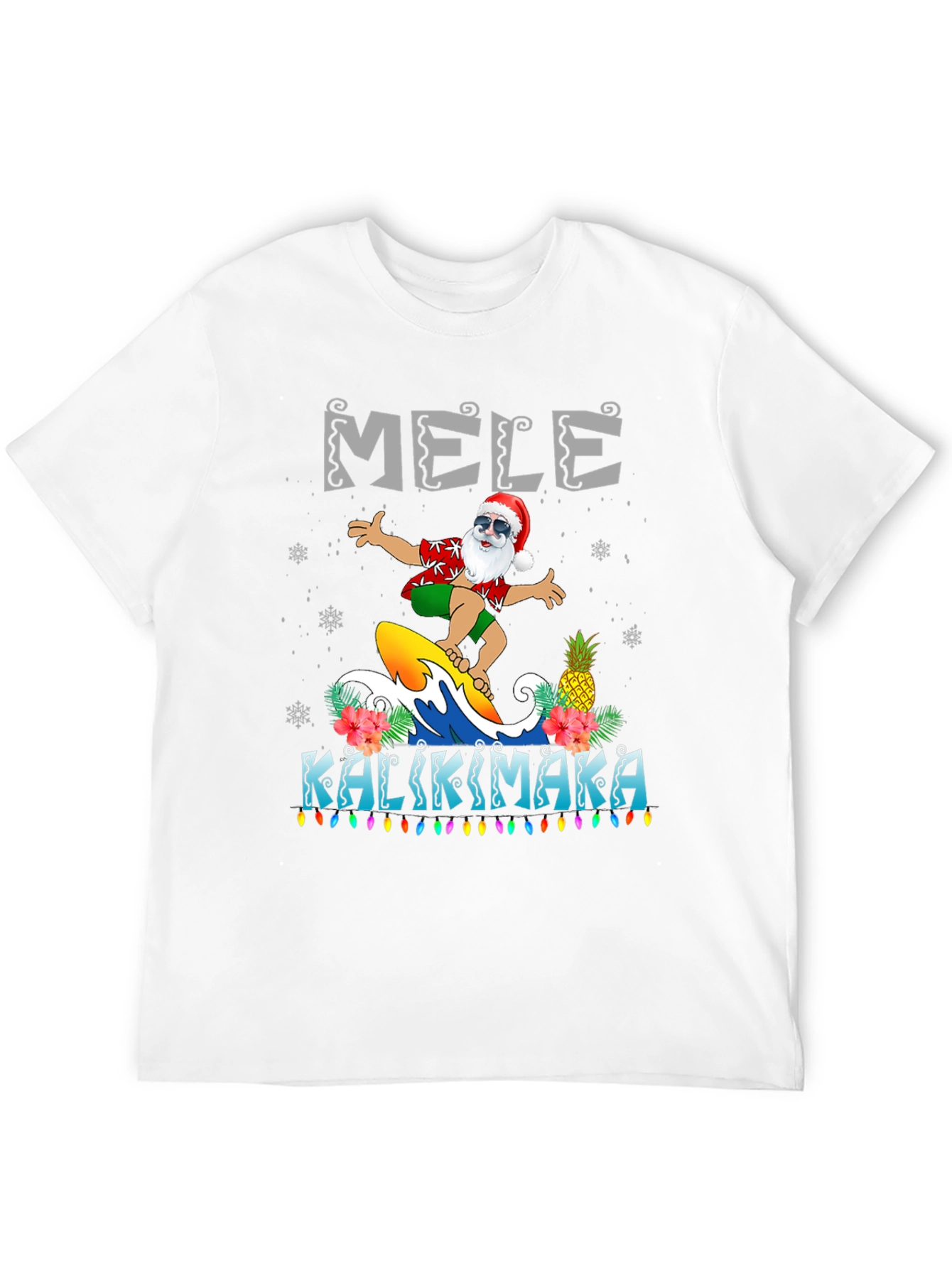 Mele Kalikimaka Surfing Santa T-Shirt