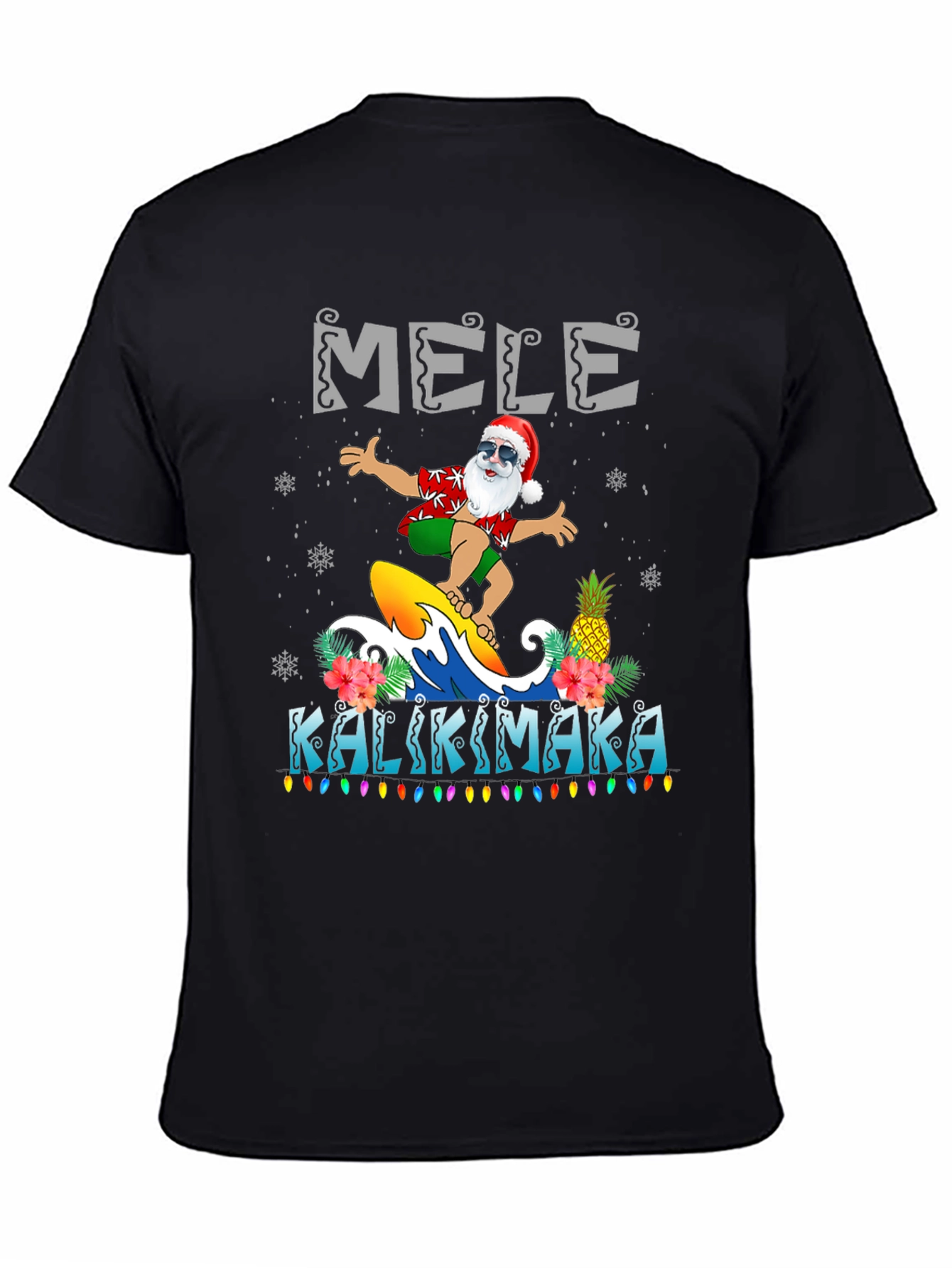 Mele Kalikimaka Surfing Santa T-Shirt
