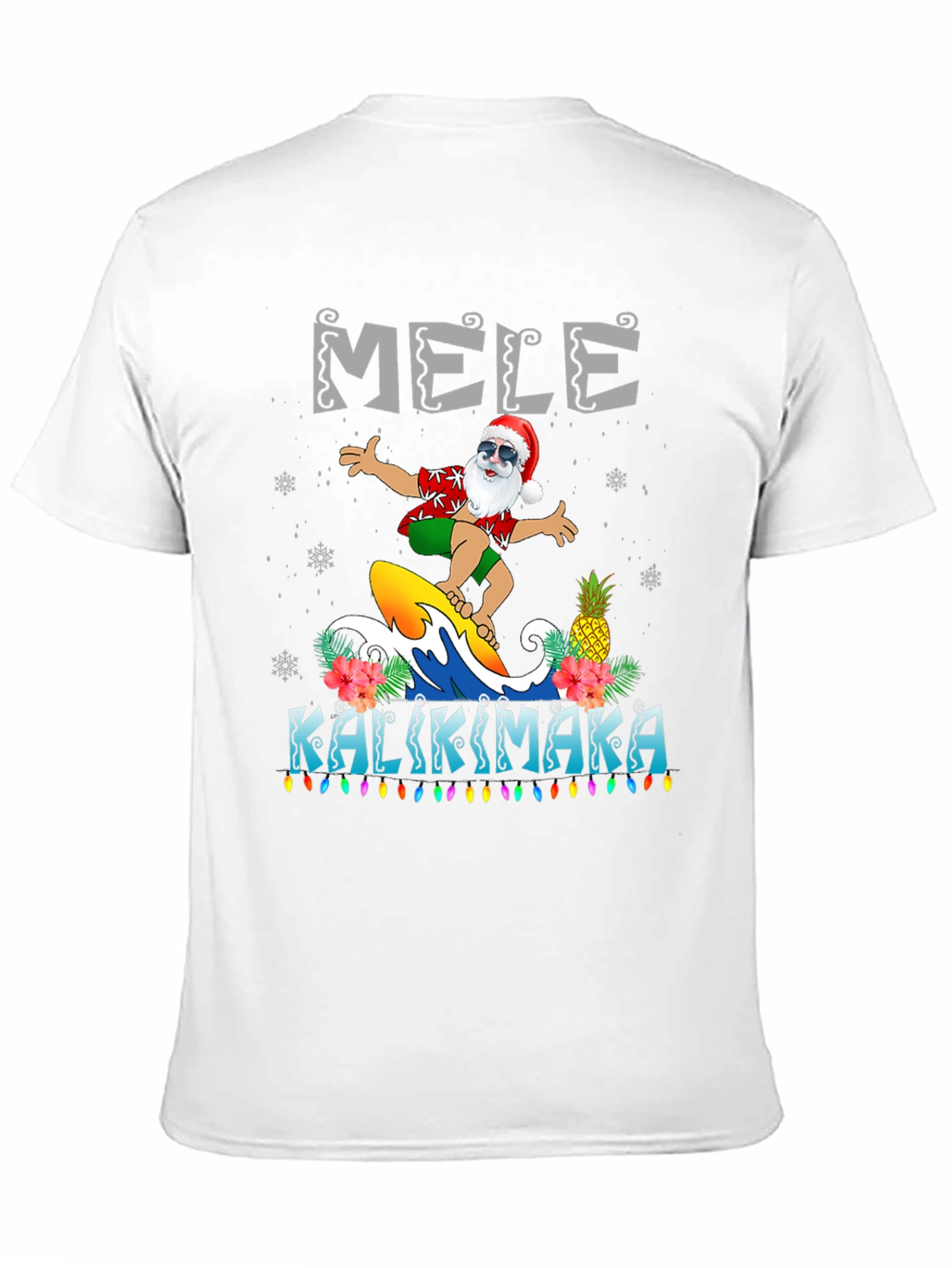 Mele Kalikimaka Surfing Santa T-Shirt