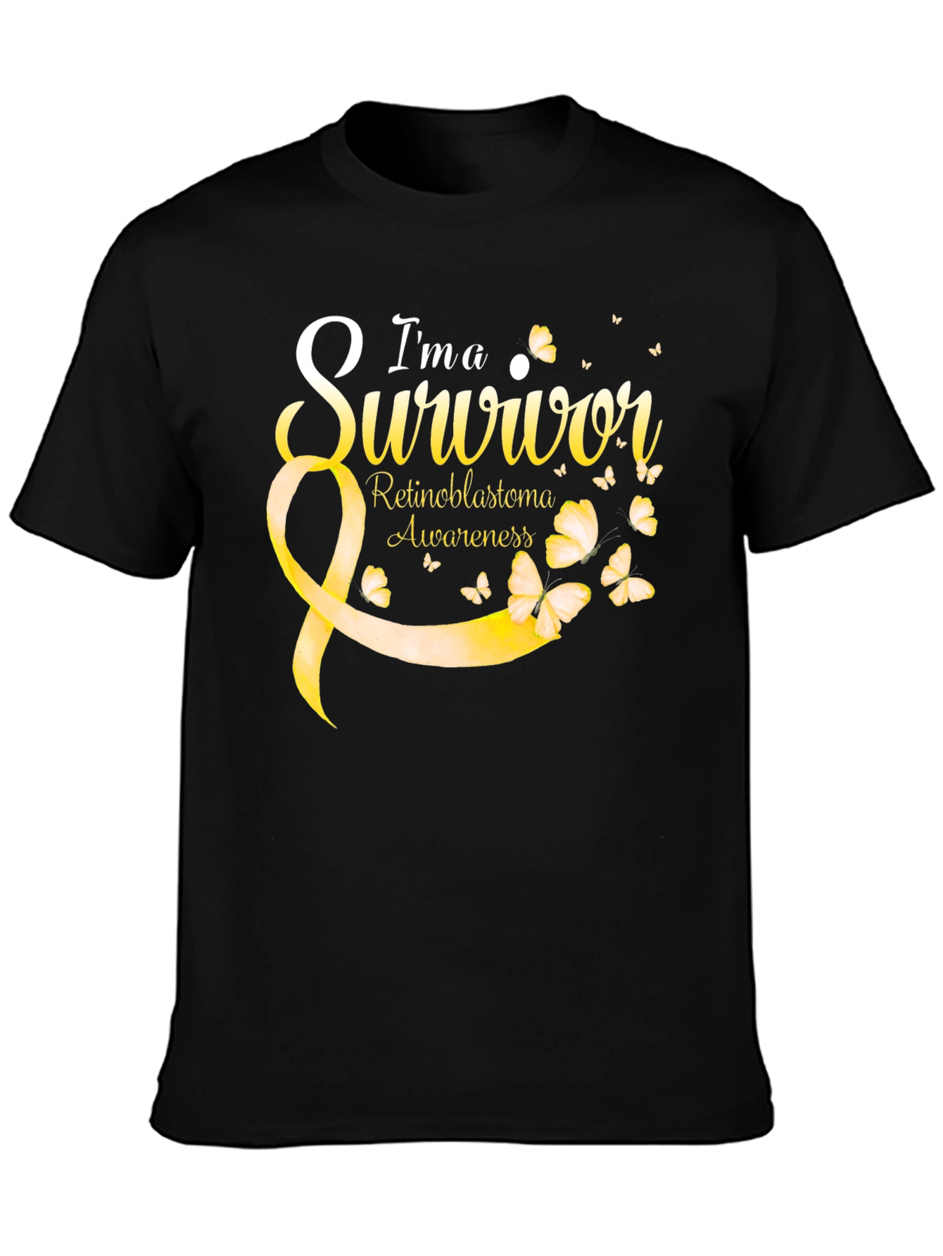 Im a Survivor Retinoblastoma Awareness Black Tee
