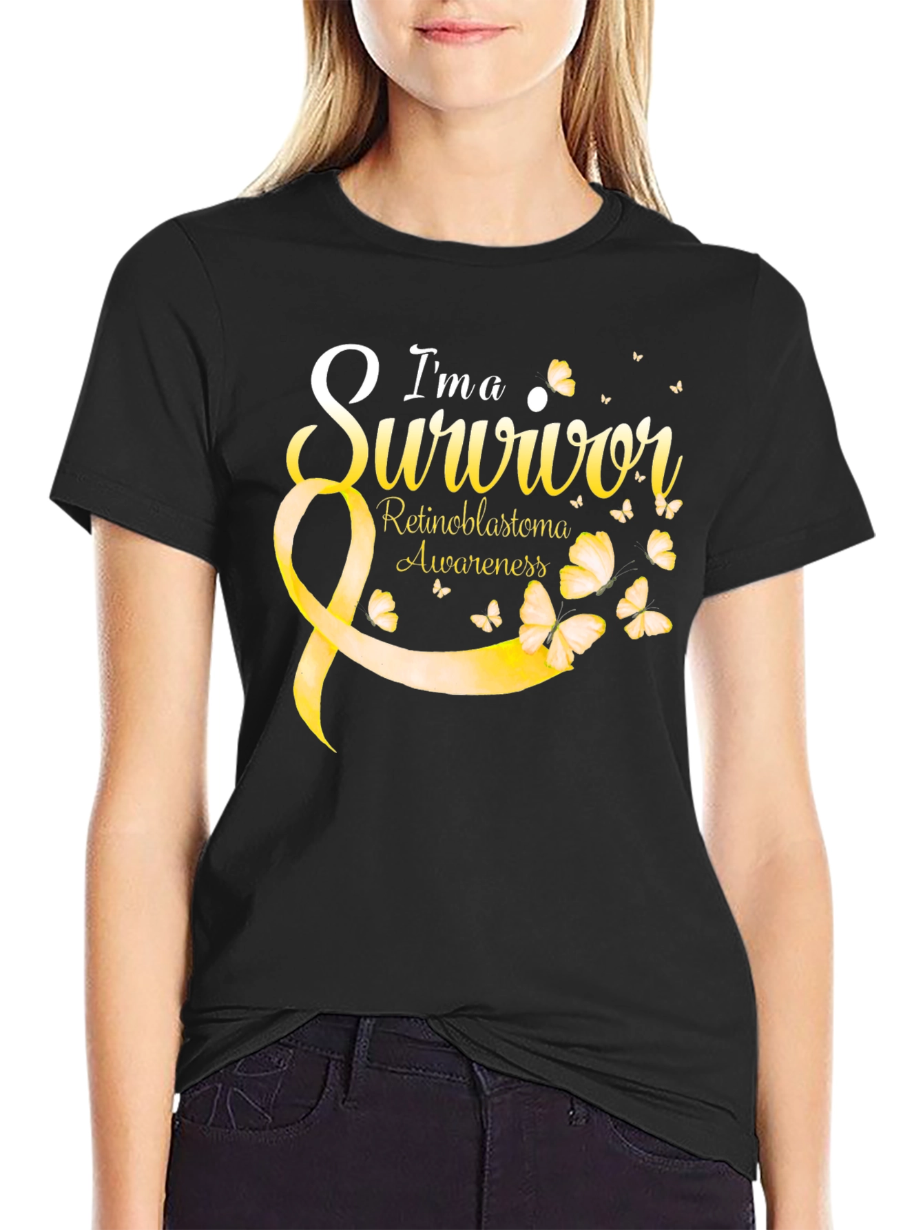 Im a Survivor Retinoblastoma Awareness Black Tee
