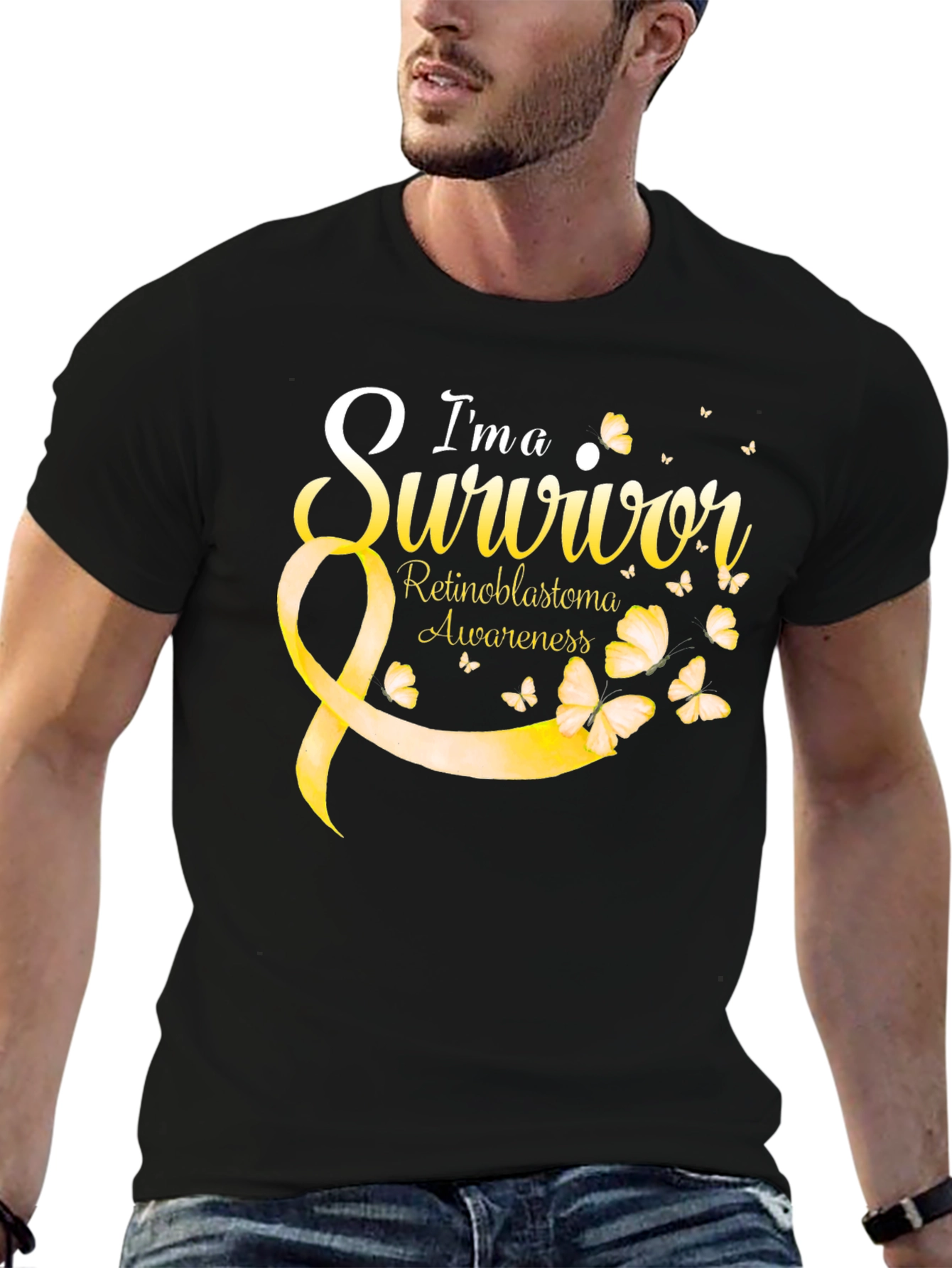 Im a Survivor Retinoblastoma Awareness Black Tee